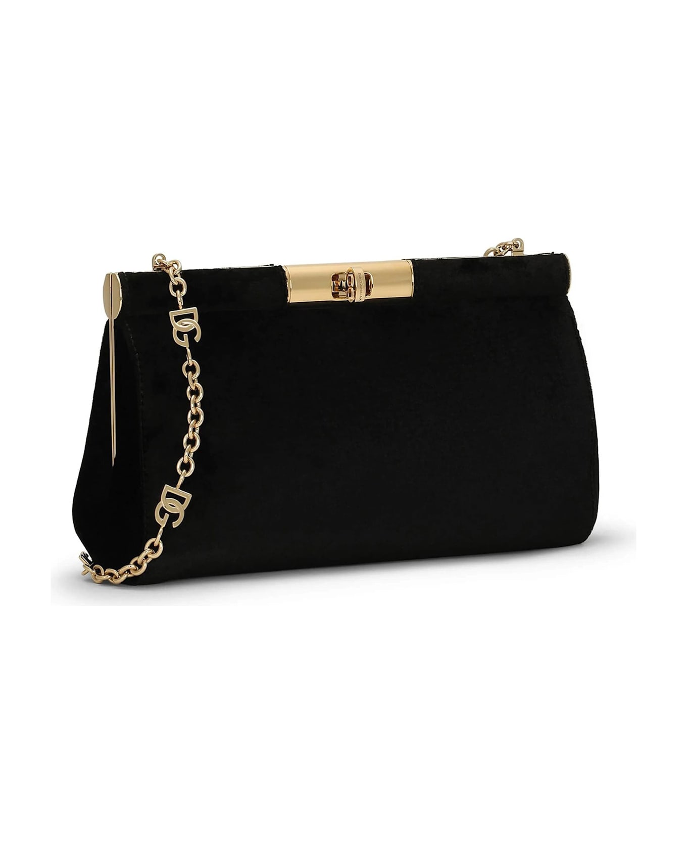 Dolce & Gabbana Borsa Velluto Tracolla - Nero