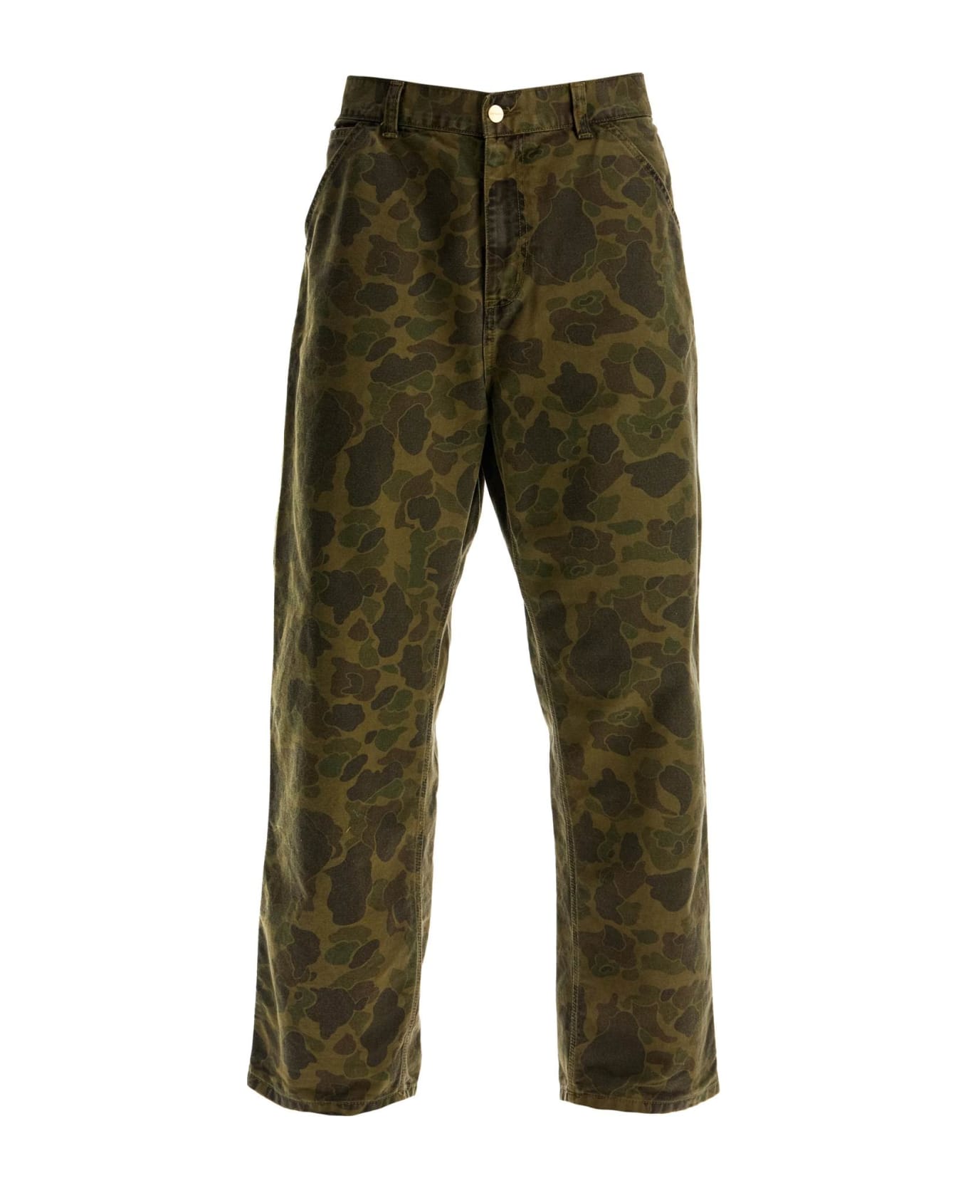 Carhartt Duck Single Knee Pants - CAMO DUCK, GREEN / OFFICE GREEN (Green)