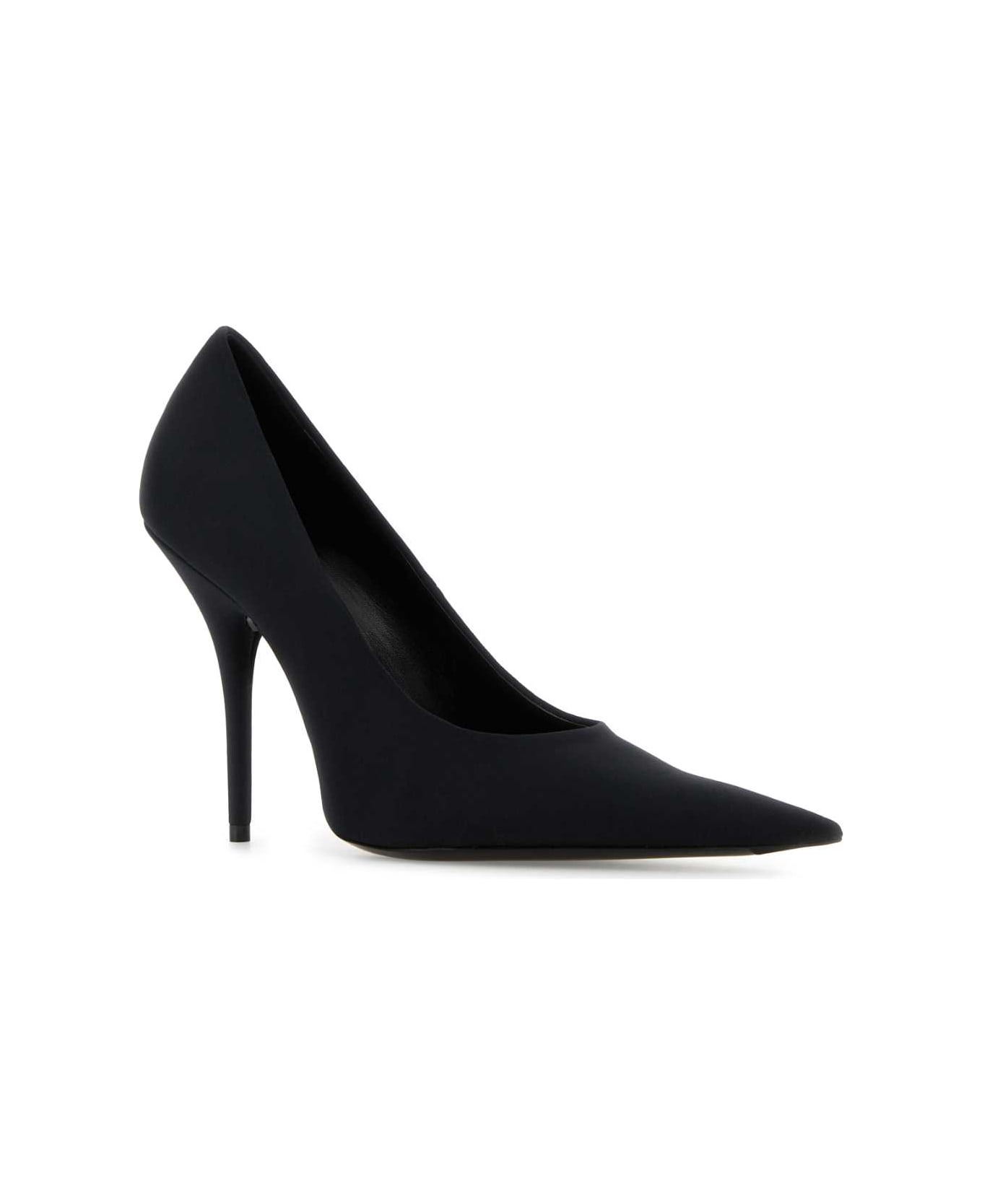 Balenciaga Black Fabric Knife Pumps - Black