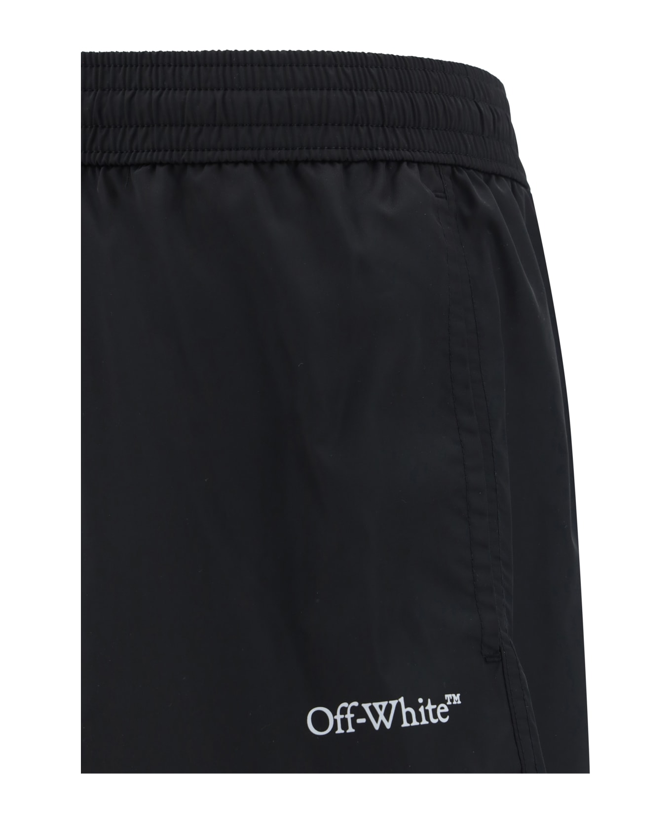 Off-White Nylon Swim Shorts - Black White 水着