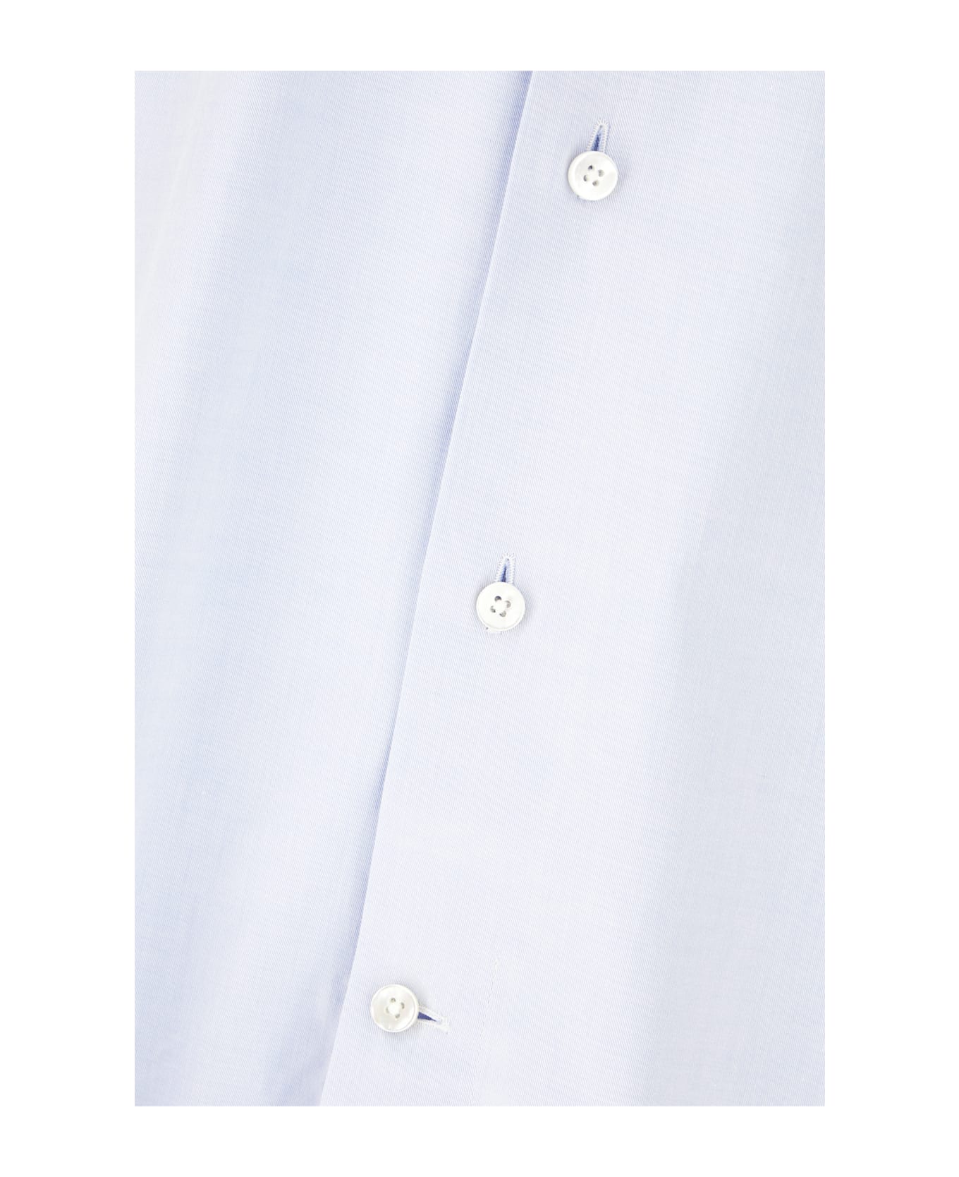 Zegna Light-blue Stretch Cotton Shirt - LIGHT BLUE