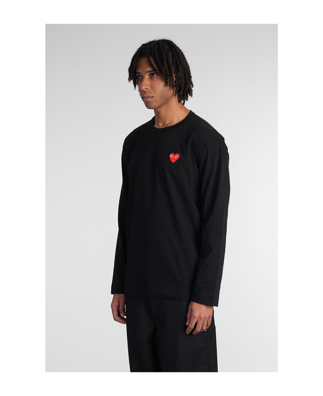 Comme des Garçons Play T-shirt In Black Cotton - BLACK