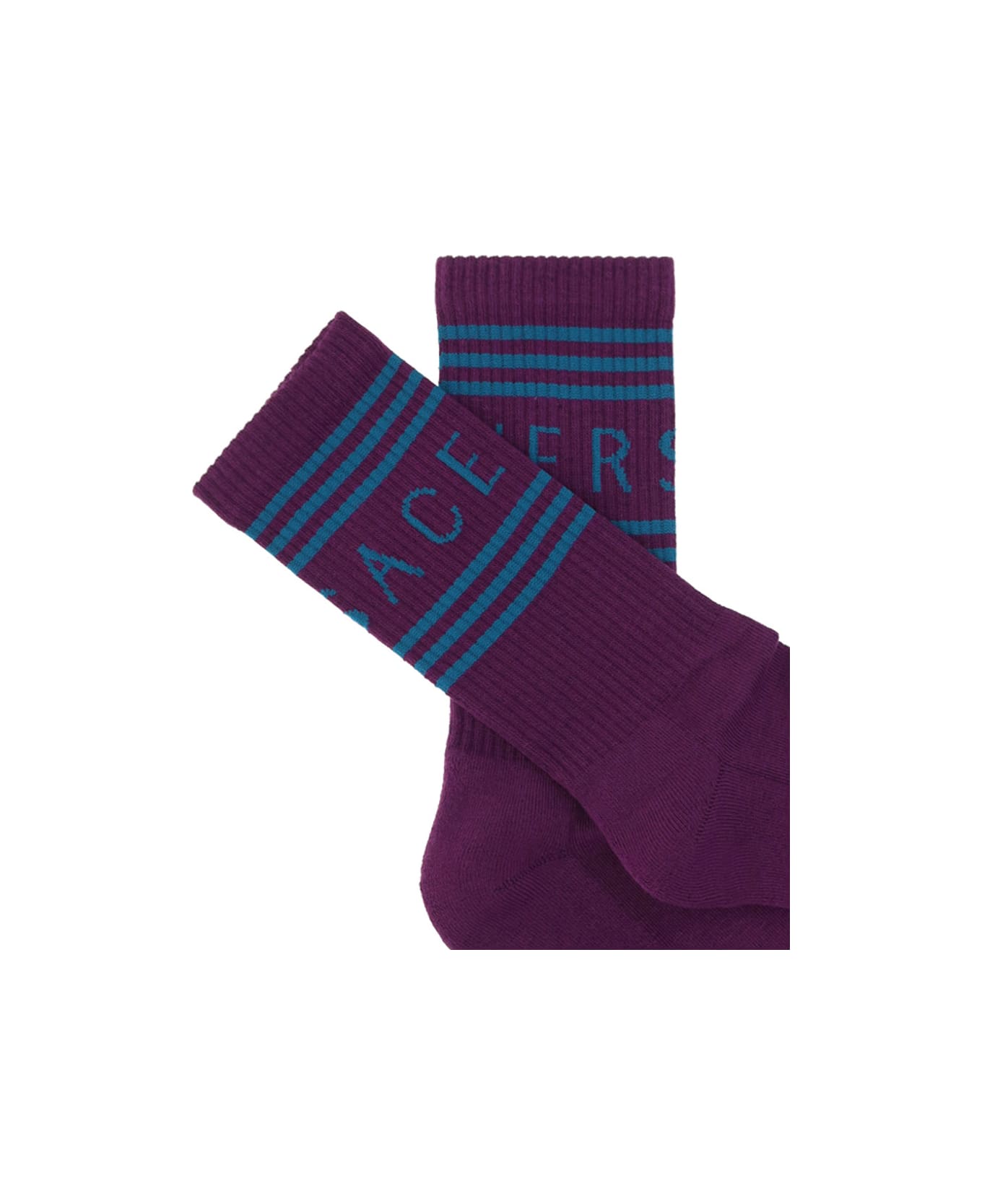 Versace Athletic Socks - Plum+teal