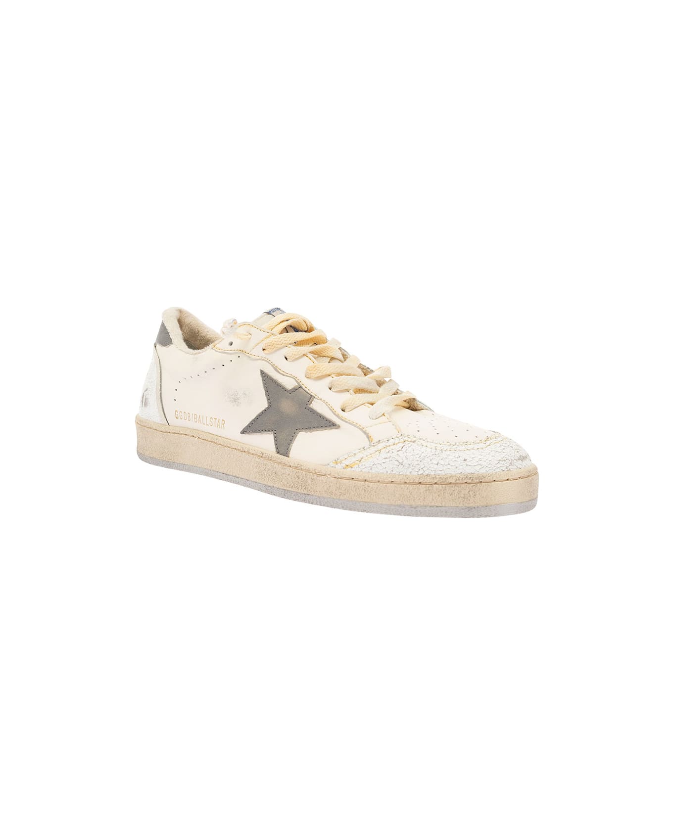 Golden Goose Ball Star Sneakers - White/Grey