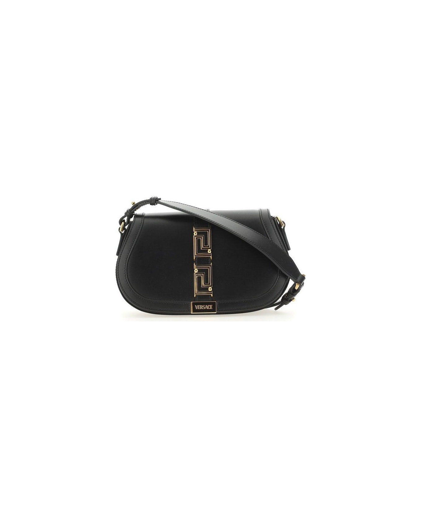 Versace Greca Fold-over Crossbody Bag - V