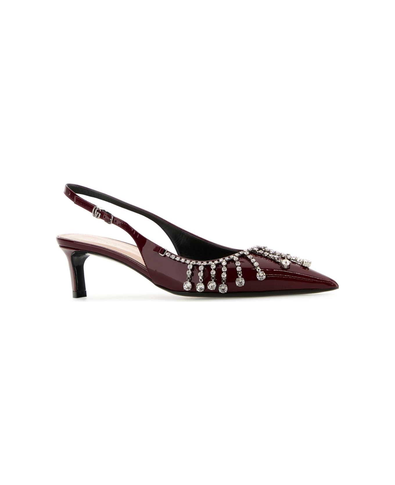 Gucci Burgundy Leather Pumps - ROSSOANCORA
