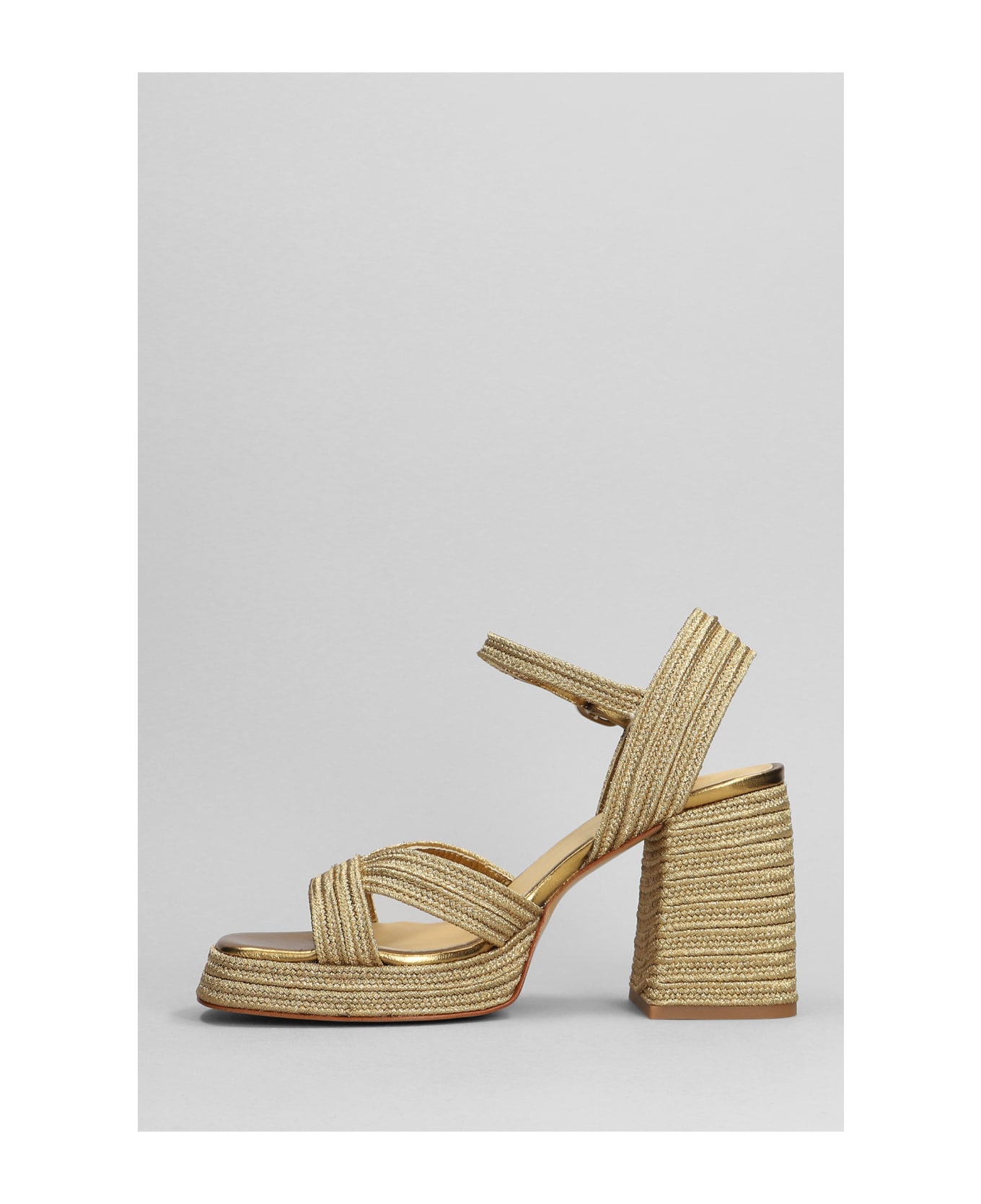 Castañer Valle-142 Sandals In Gold Leather - gold サンダル