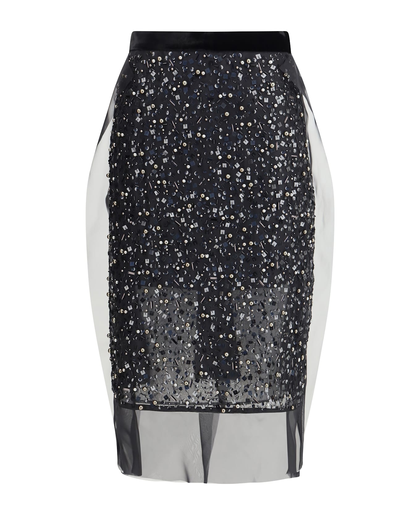 Sacai Sequin Embroidery Skirt