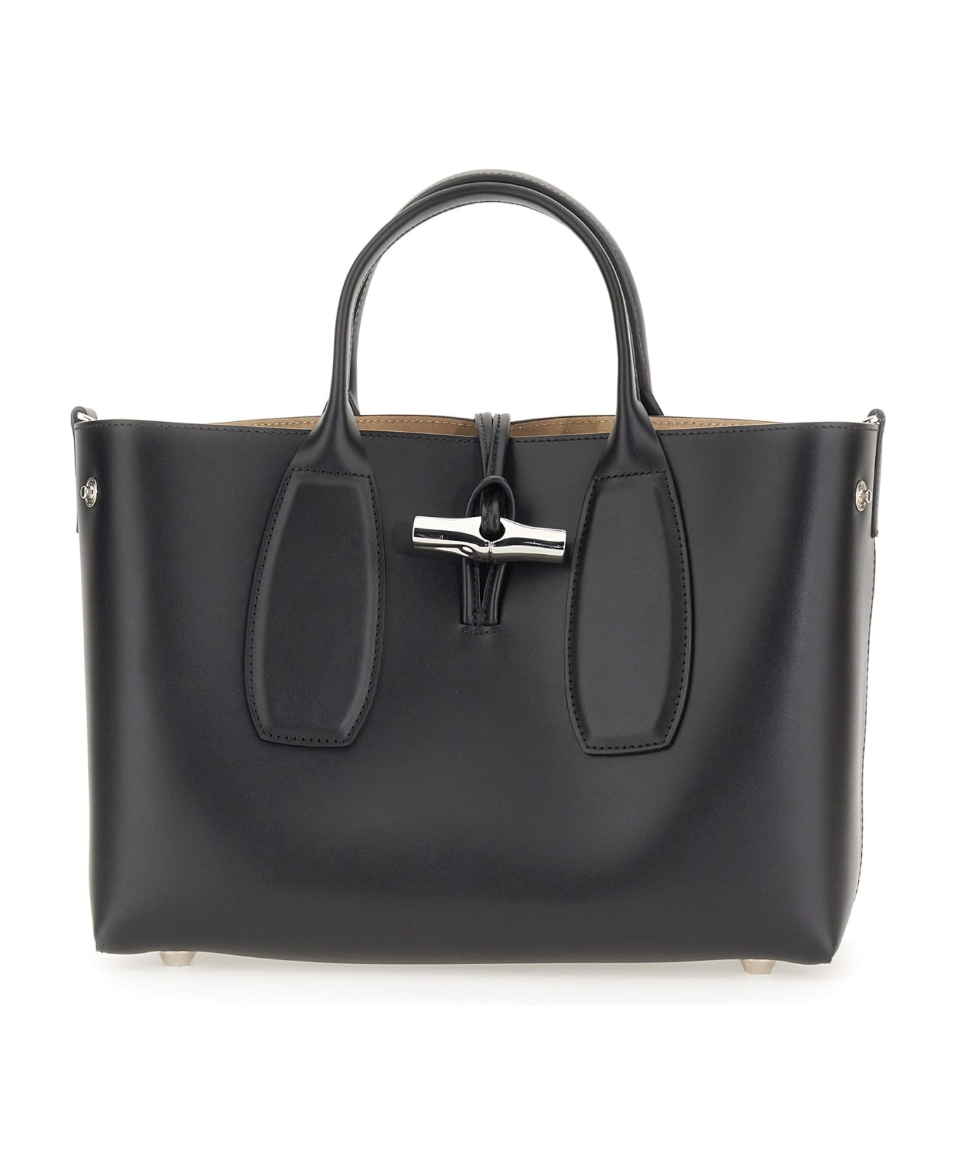 Longchamp Medium Roseau Bag - Black