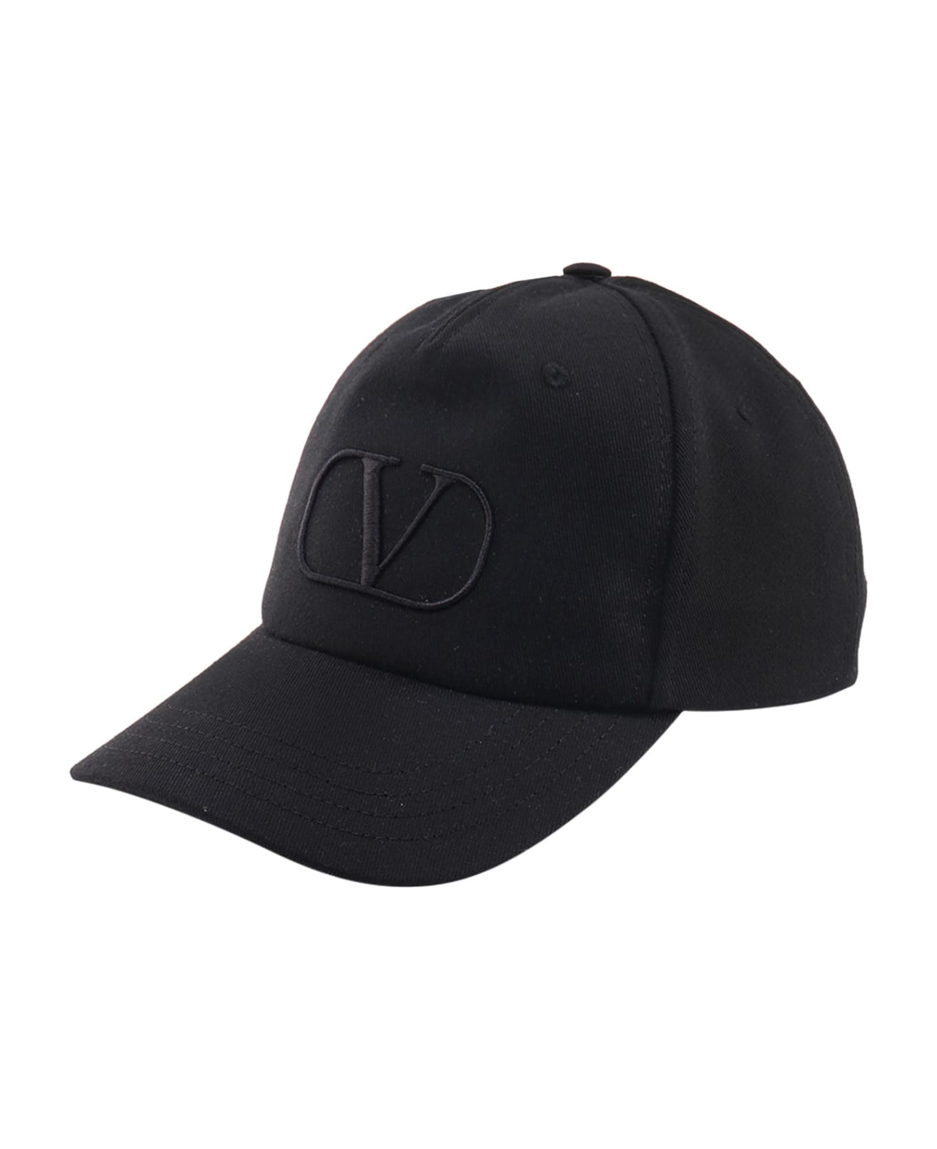 Valentino Garavani Vlogo Signature Baseball Cap - Black 帽子