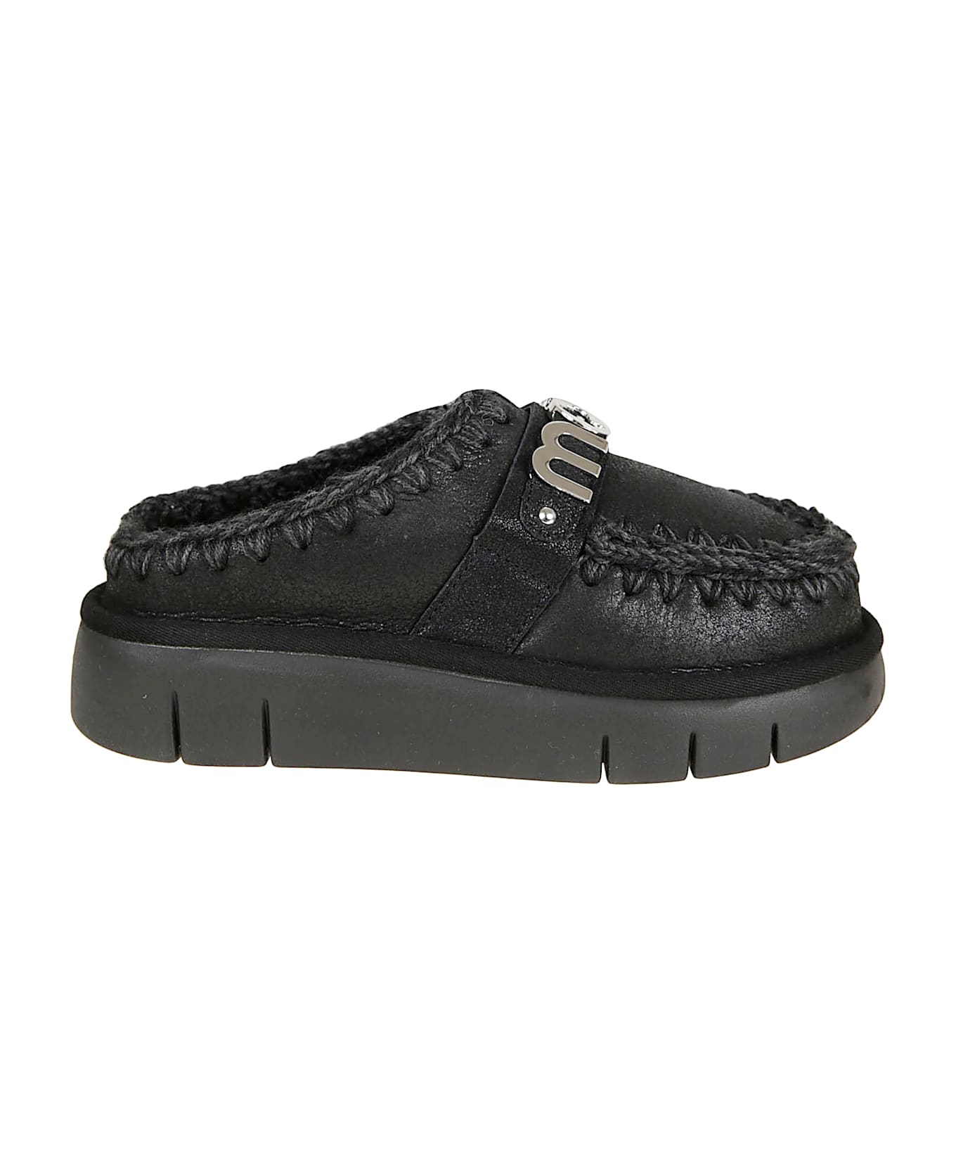 Mou Bounce Clog Special Leather - Black