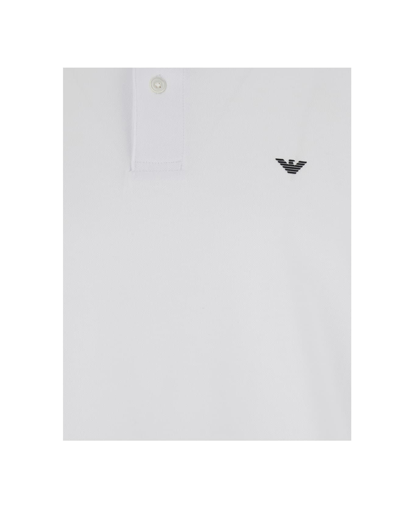 Emporio Armani Stretch Cotton Piquet - White