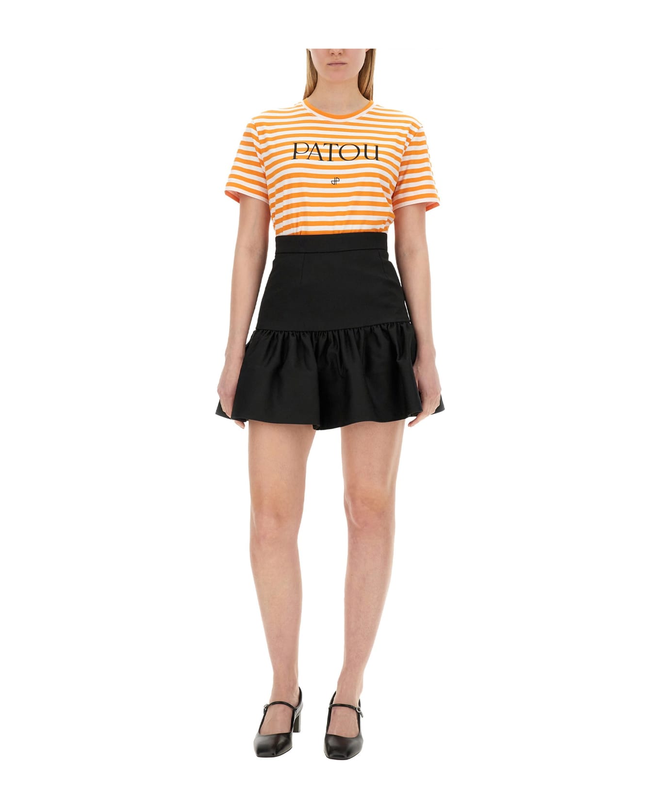Patou Cotton Mini Skirt - Nero