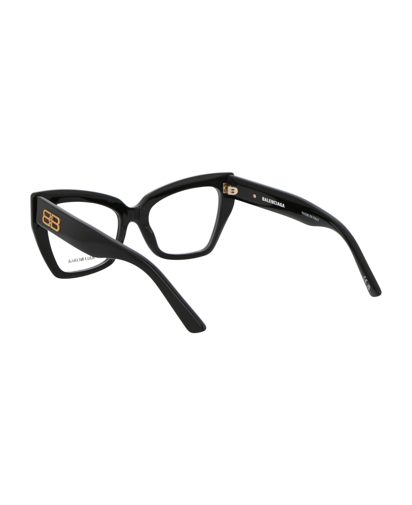 Balenciaga Eyewear Bb0275o Glasses - 001 BLACK BLACK TRANSPARENT