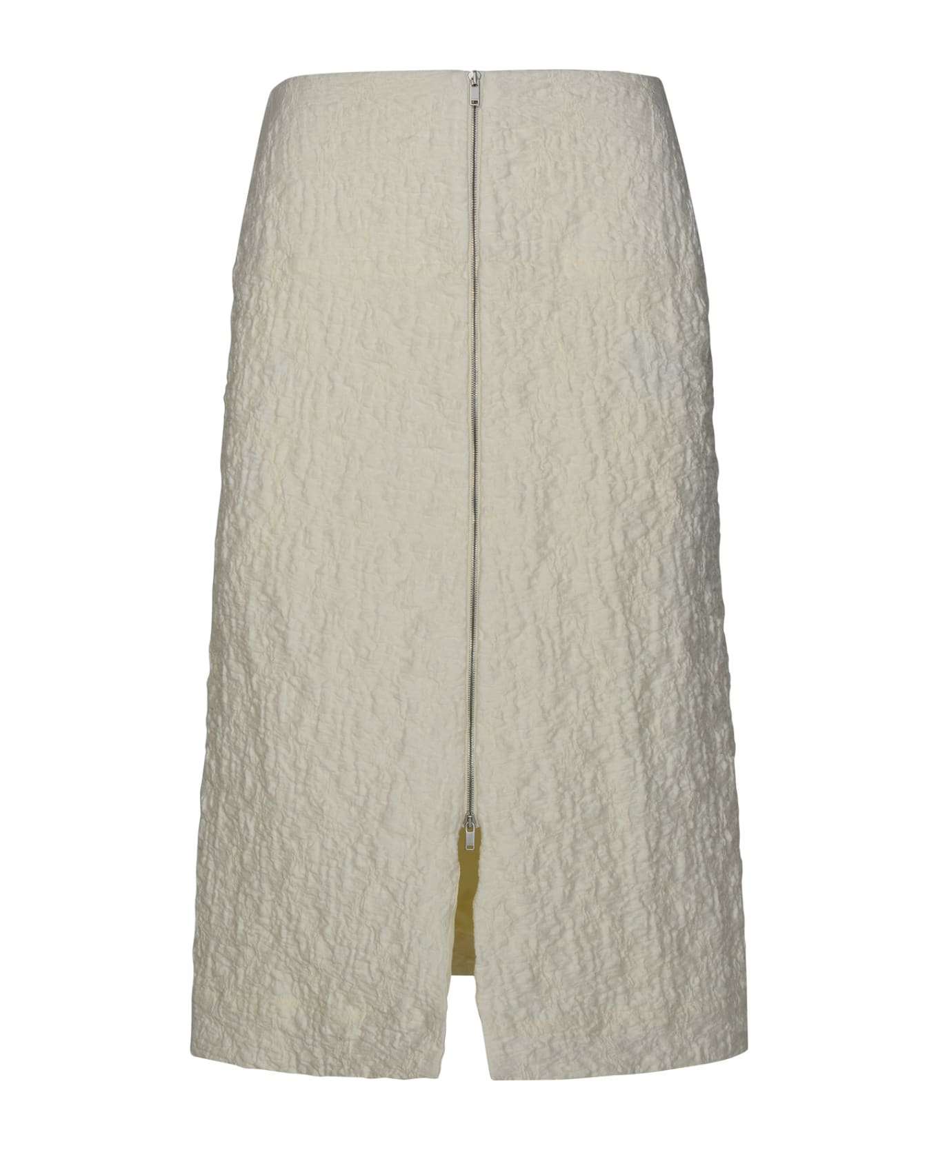Jil Sander White Cotton Blend Skirt - White