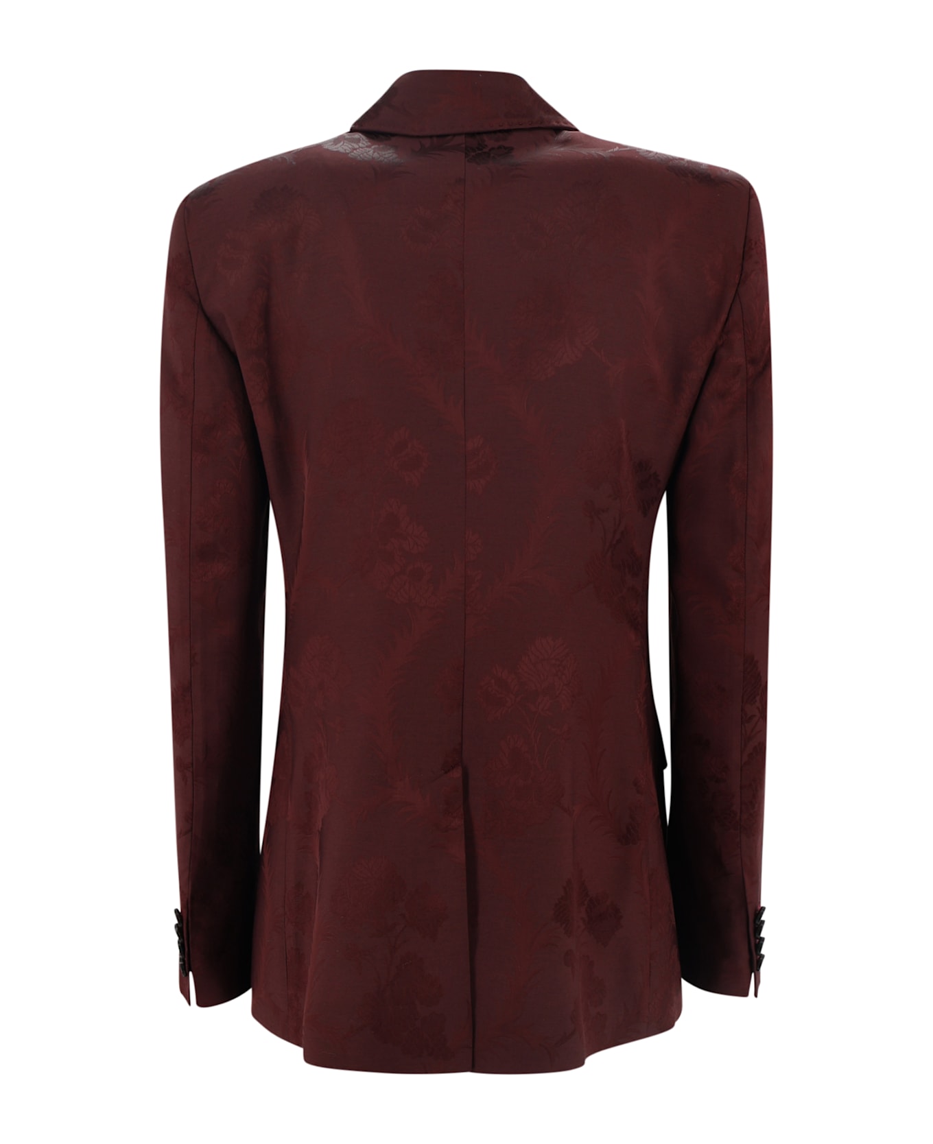 Etro Double-breasted Jacket With Floral Jacquard Pattern