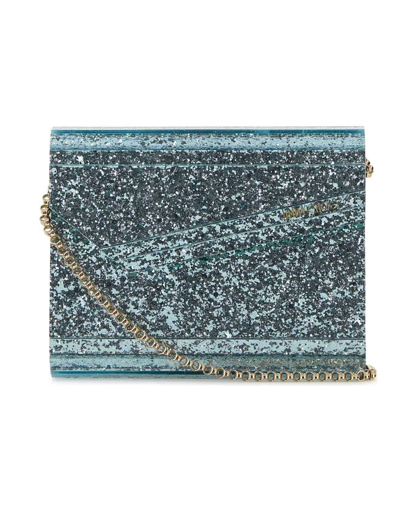 Jimmy Choo Embellished Acrylic Candy Clutch - AQUAGREEB