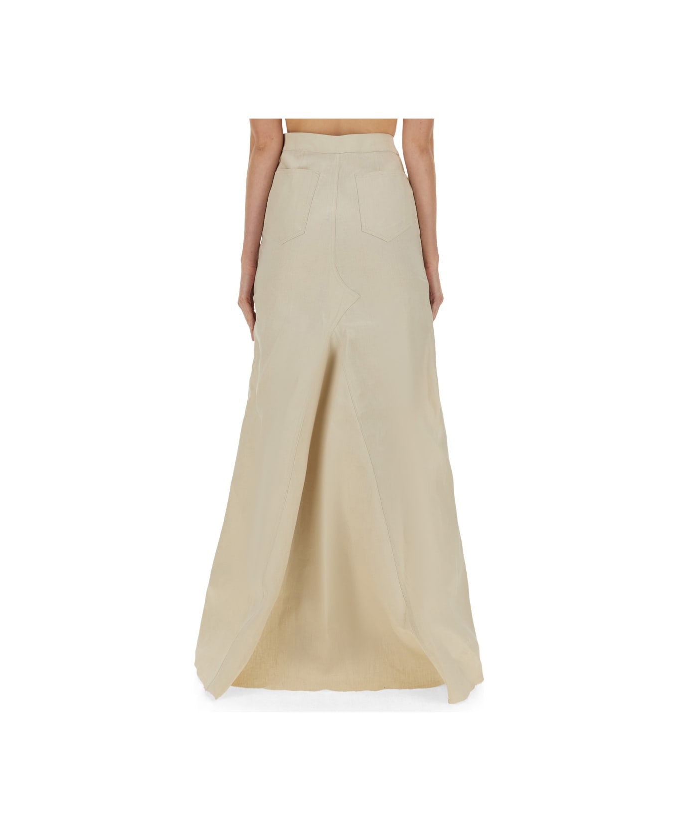 Rick Owens Long Skirt - BEIGE