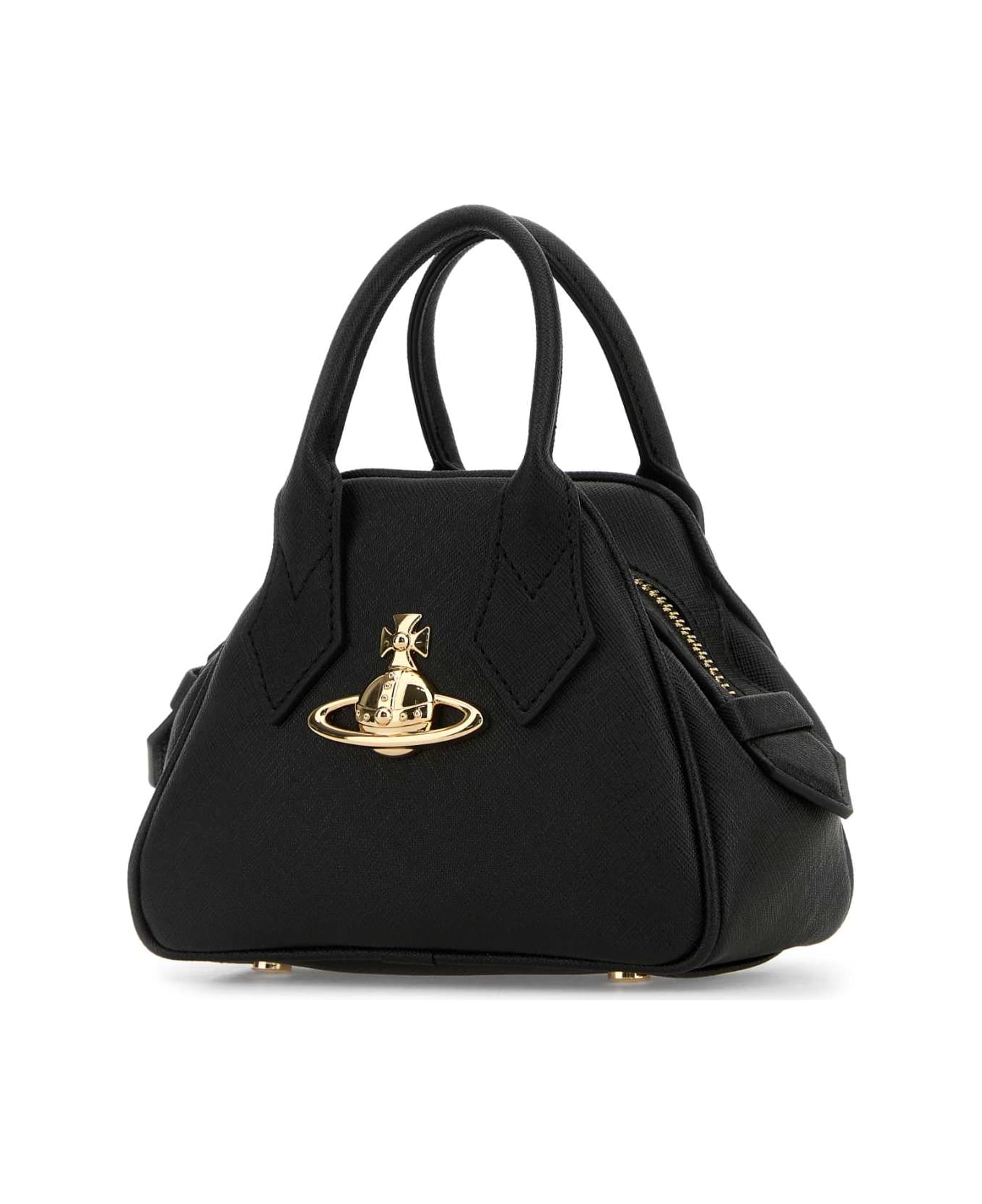 Vivienne Westwood Black Synthetic Leather Mini Yasmine Handbag - BLACK3DORB