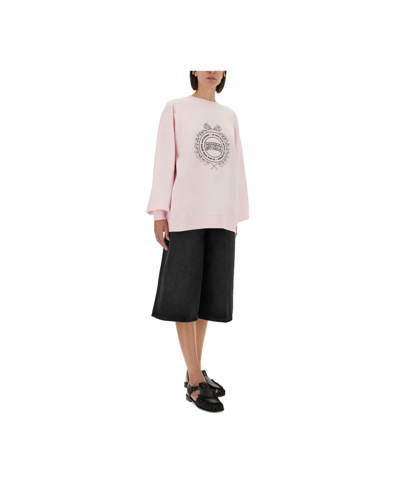 Rotate by Birger Christensen Sweatshirt With Logo - PINK