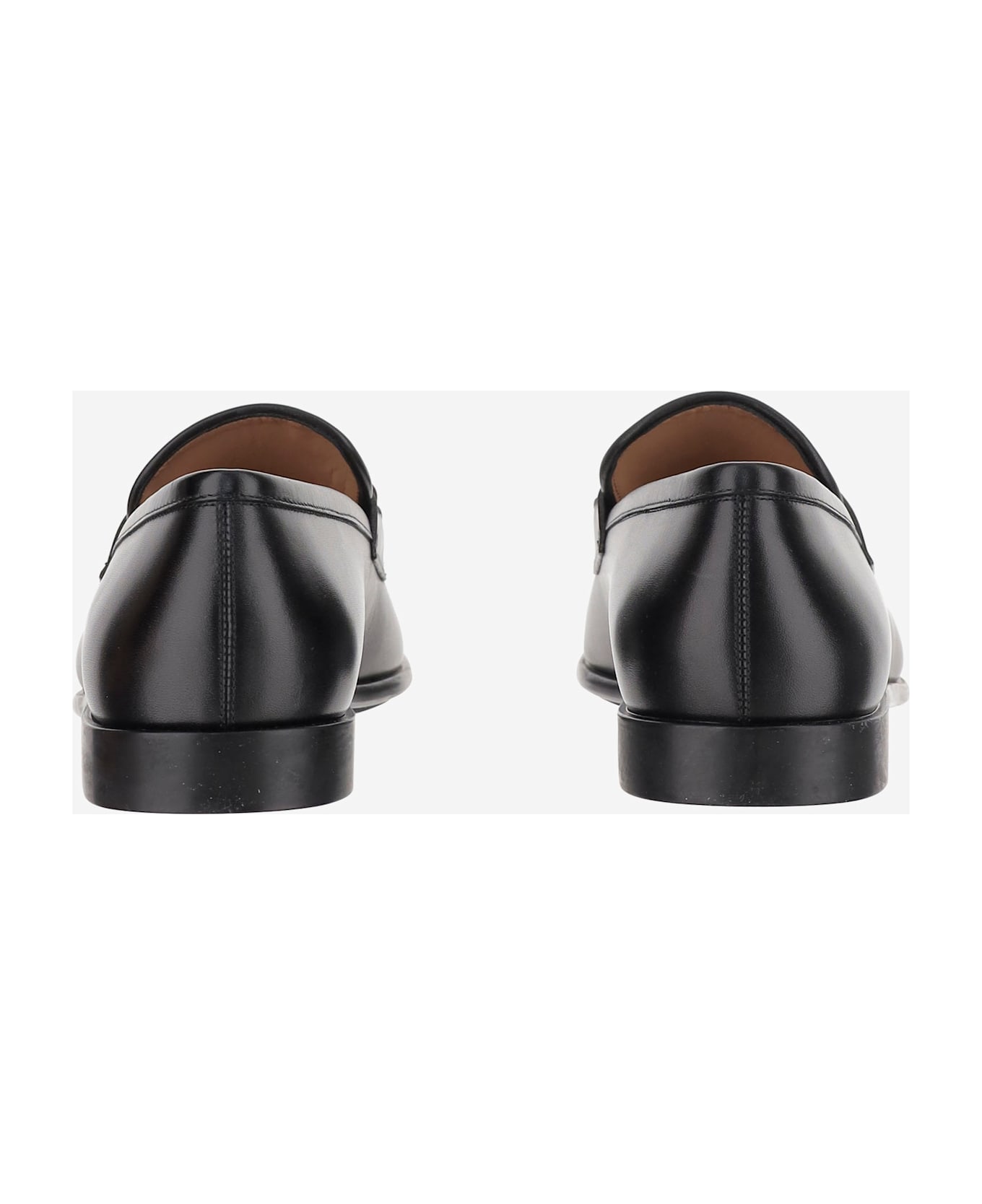 Ferragamo Ganicini Leather Loafers - Black