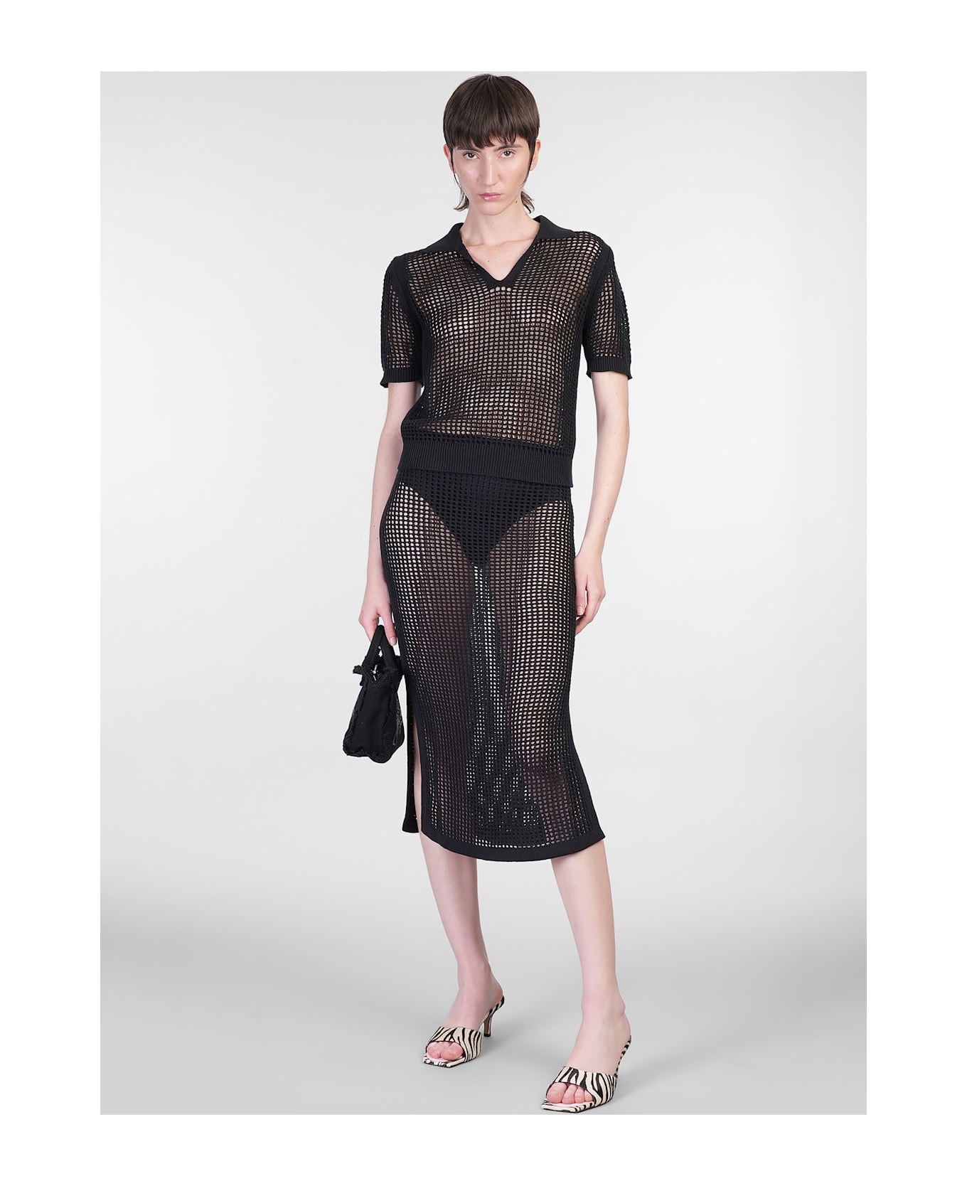 MC2 Saint Barth Darline Skirt In Black Cotton - black