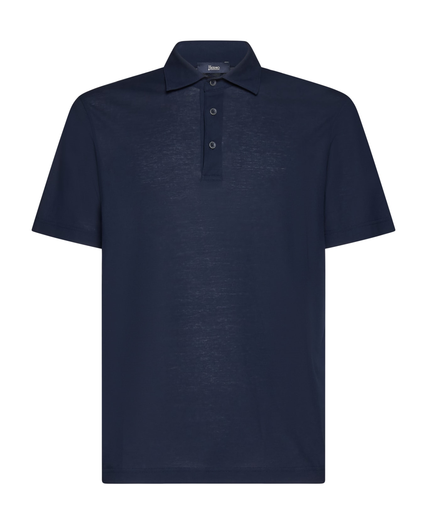 Herno Cotton Jersey Polo Preto Shirt - blue