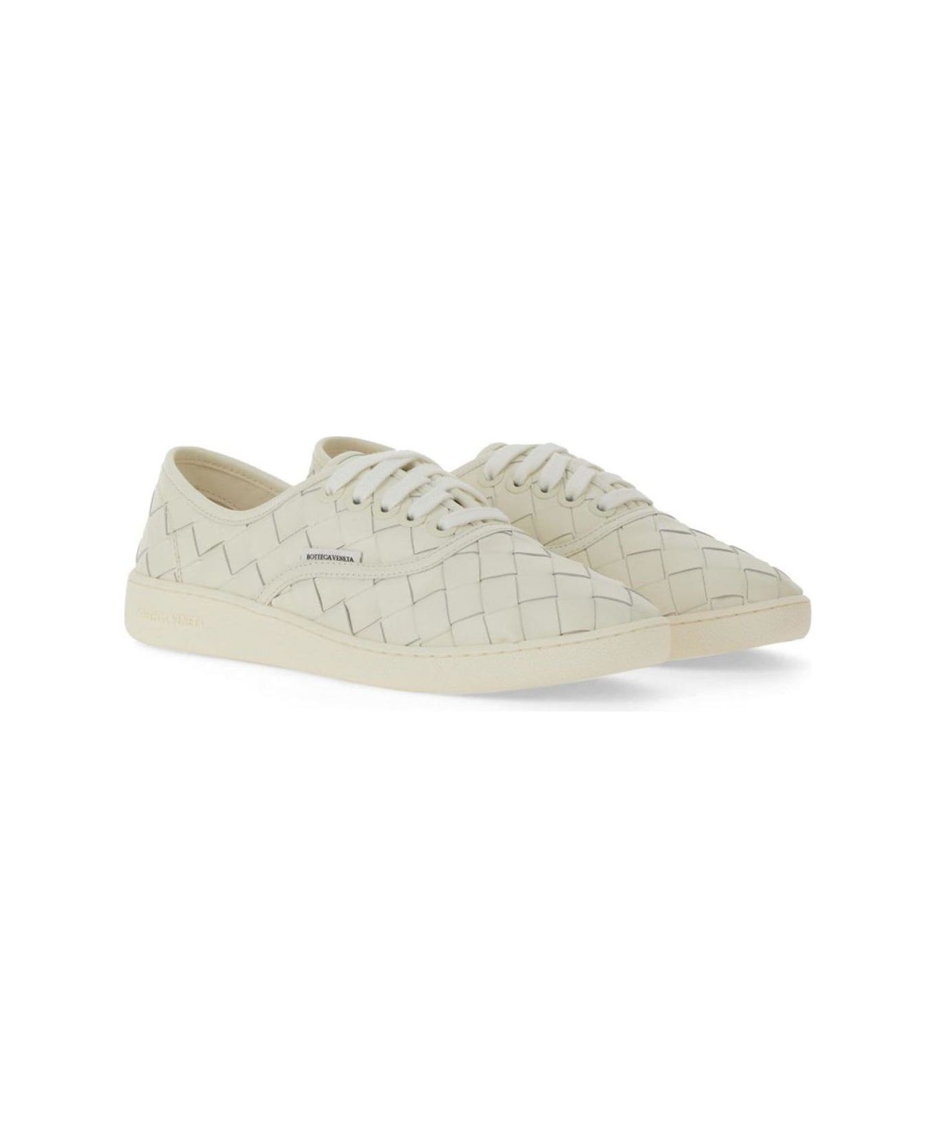 Bottega Veneta Sawyer Laceup Sneakers - WHITE