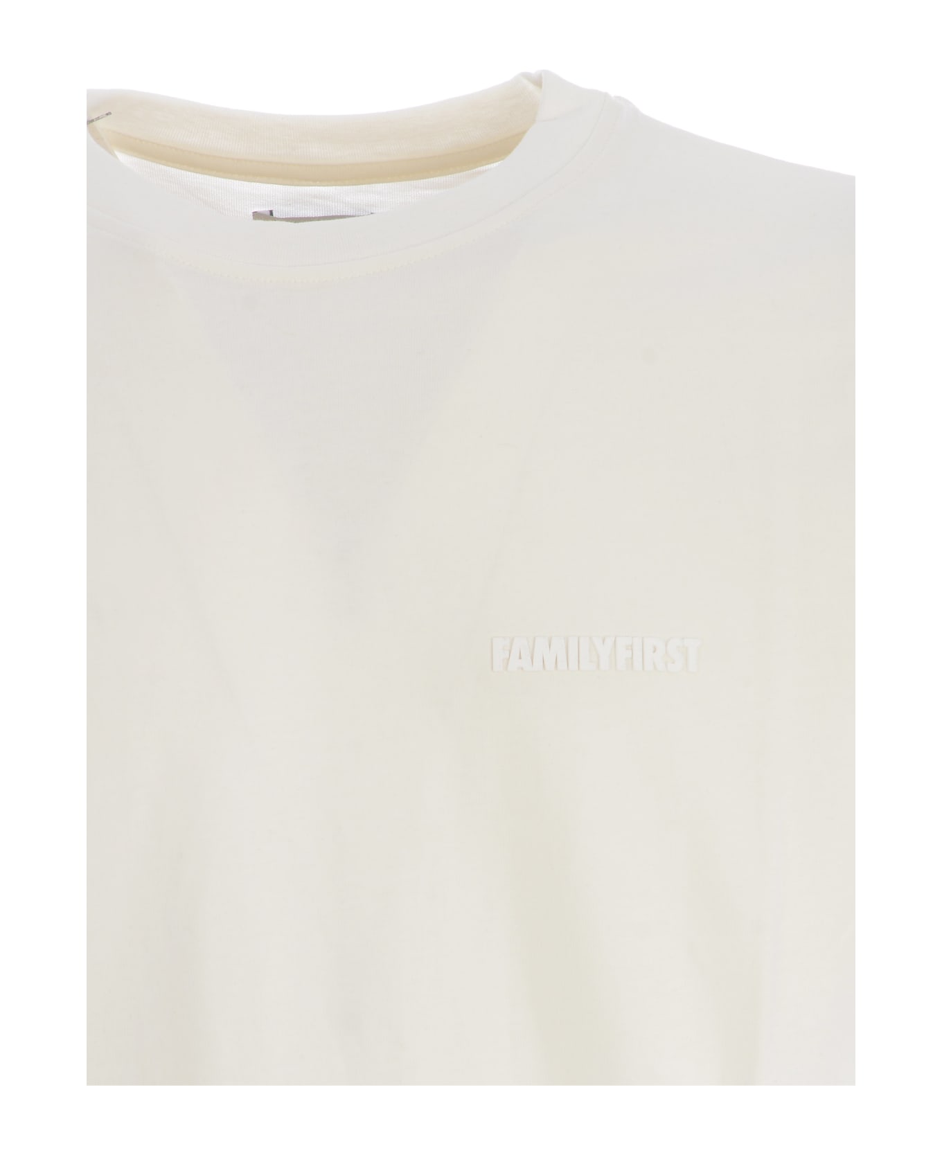 Family First Milano T-shirt Family First "symbol" In Cotton - Bianco