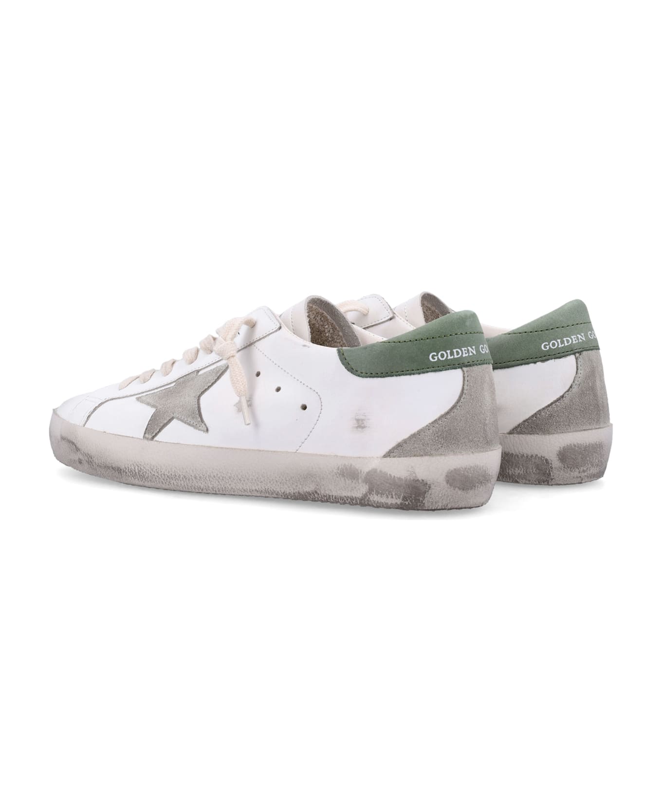 Golden Goose White Leather Sneakers - WHITE/ICE