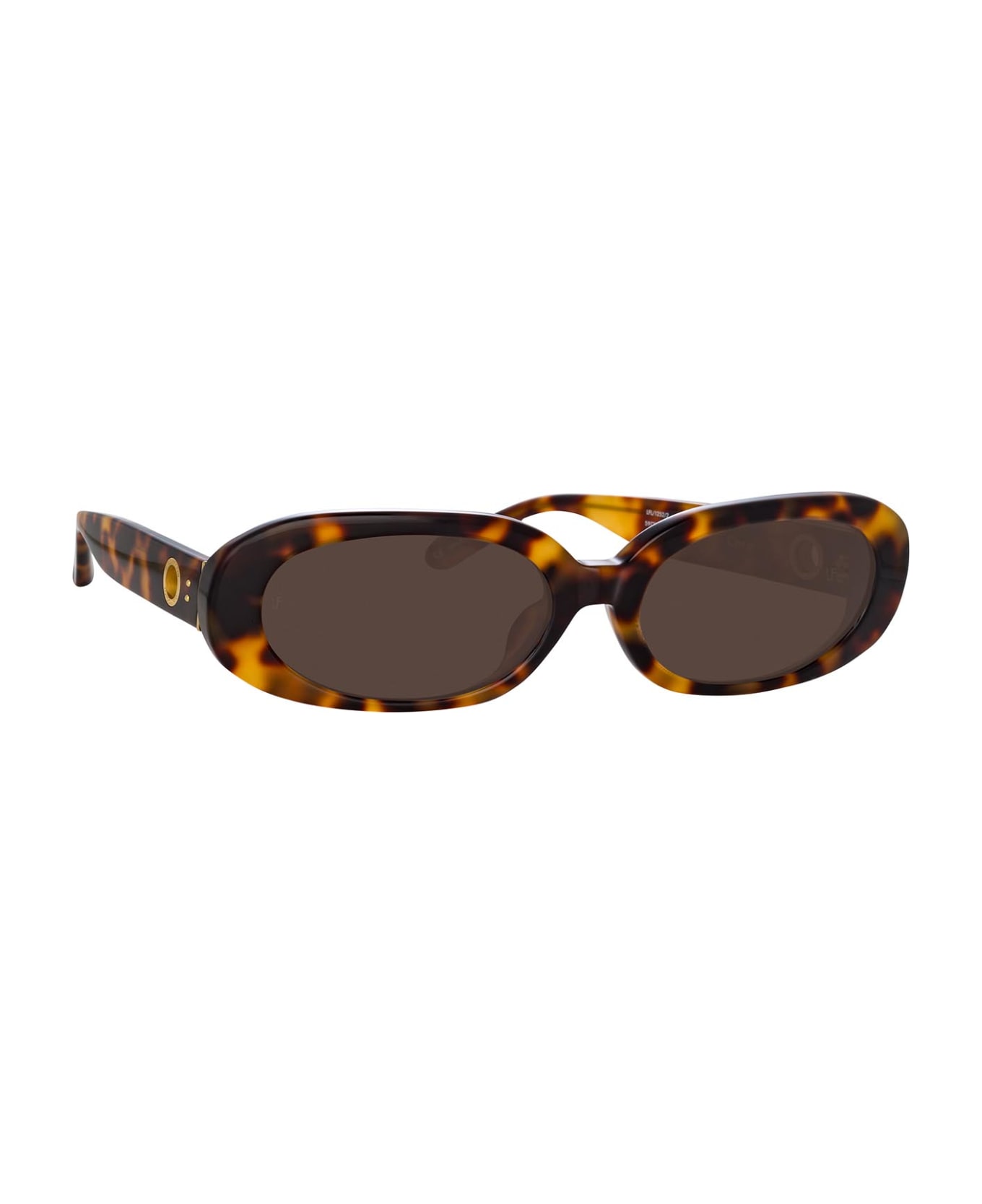 Linda Farrow Lfl1252 T - Shell / Yellow Gold Sunglasses - T - Shell / Yellow Gold