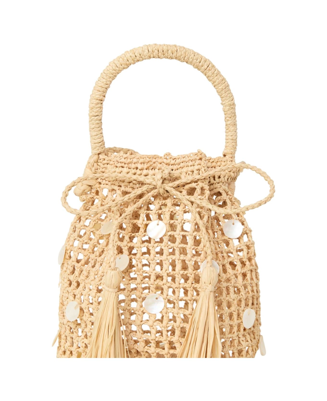 Alanui Precious Moments Rafia Bucket Bag - Beige