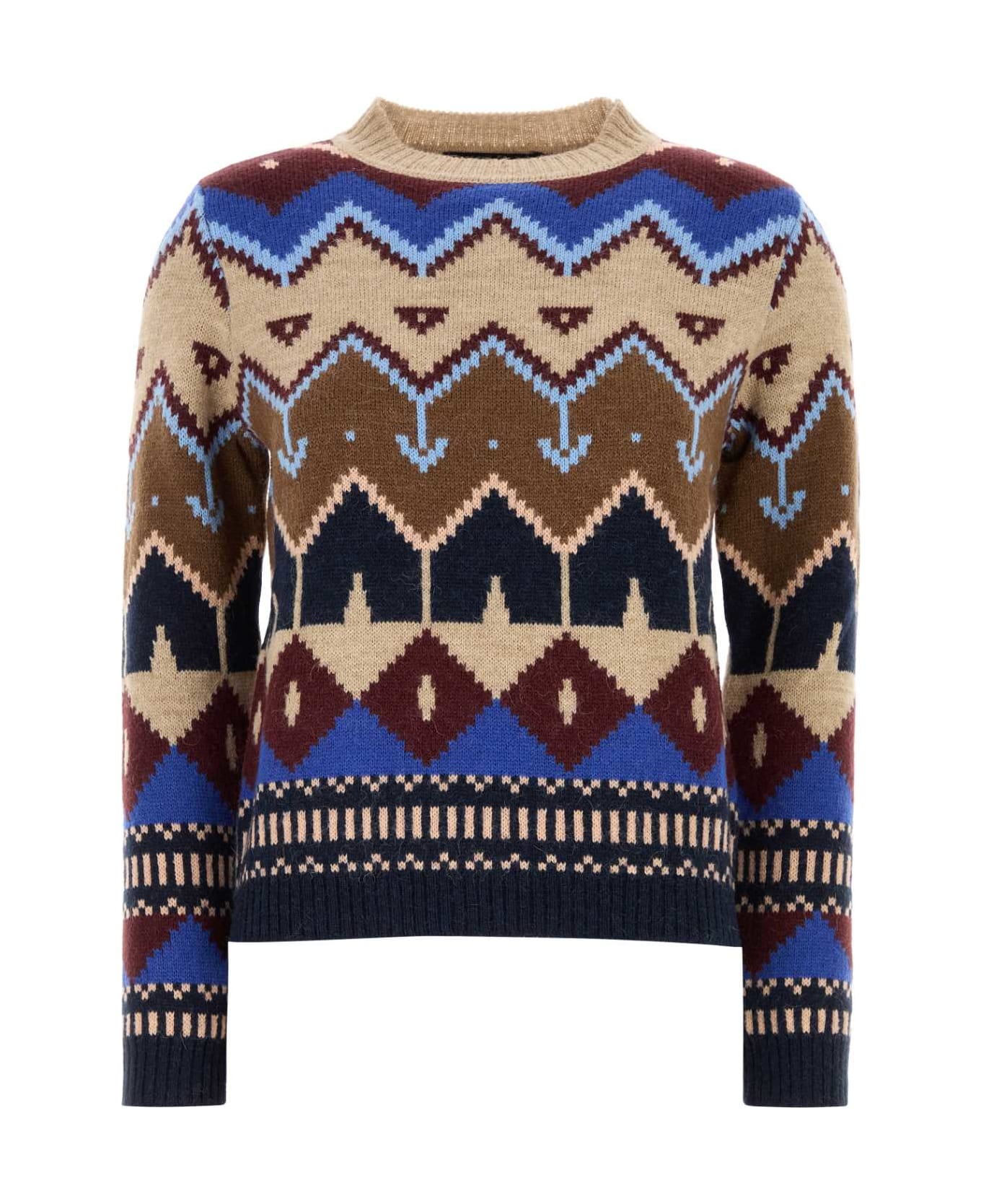 Weekend Max Mara Embroidered Acrylic Blend Paride Sweater - MULTI