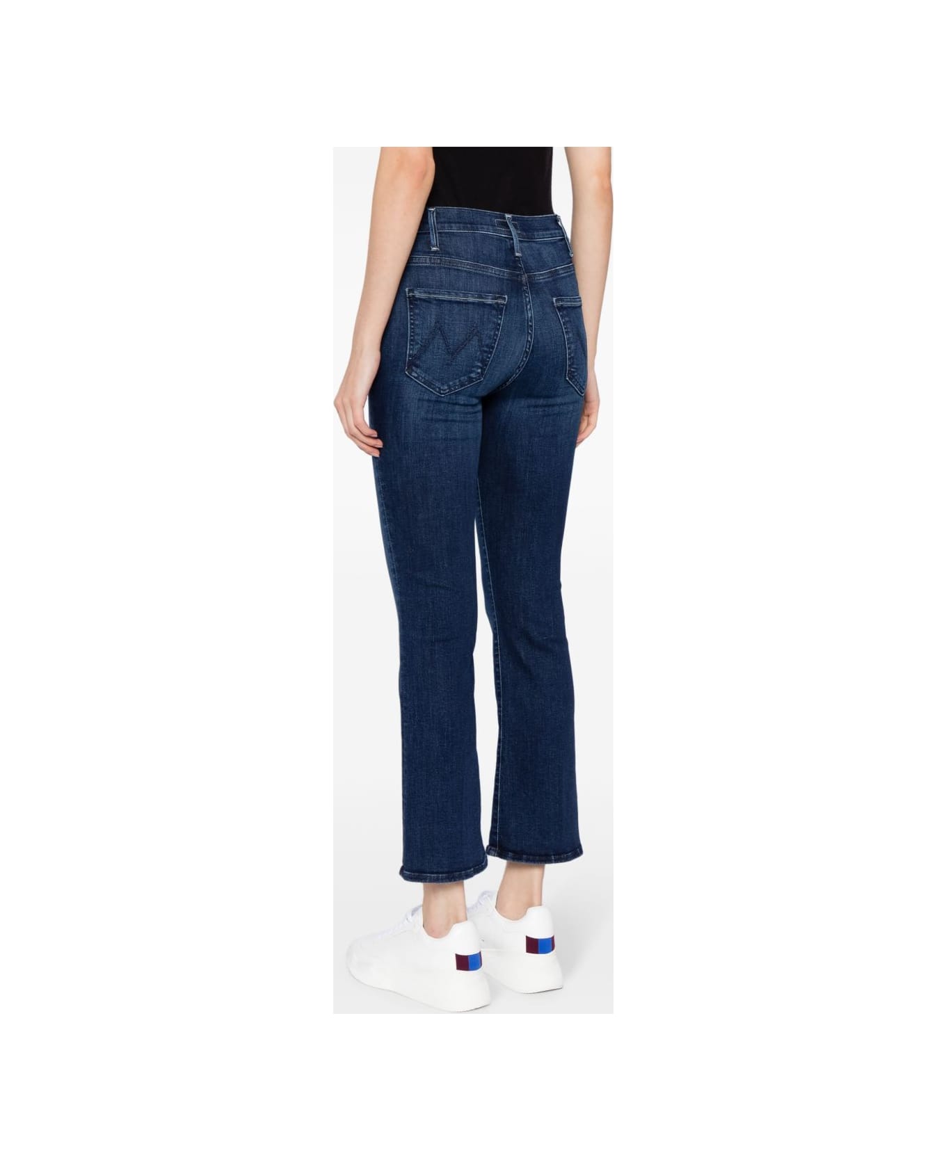 Mother The Hustler Flared Crop Jeans - Blue