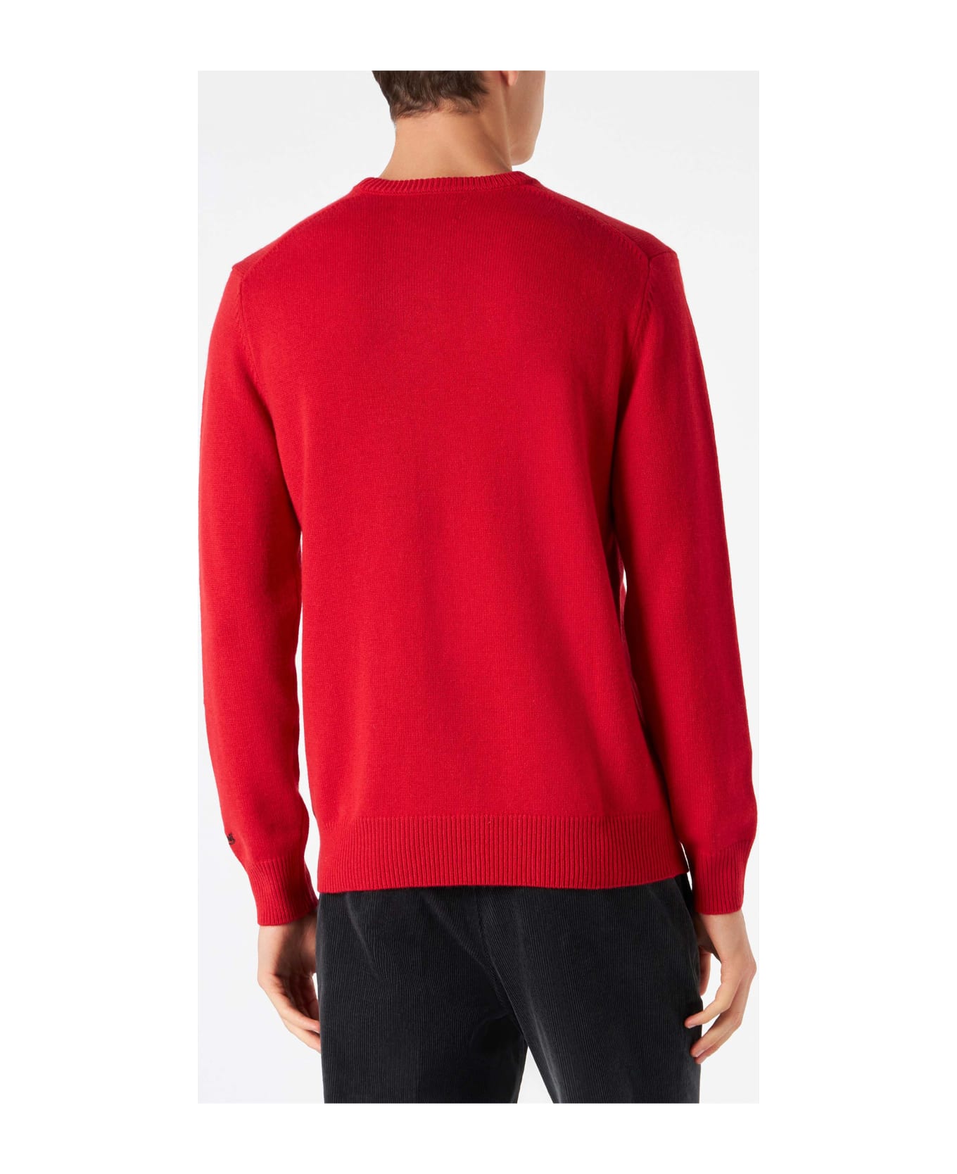 MC2 Saint Barth Man Red Sweater With Snoopy Print | Snoopy - Peanuts Special Edition - RED