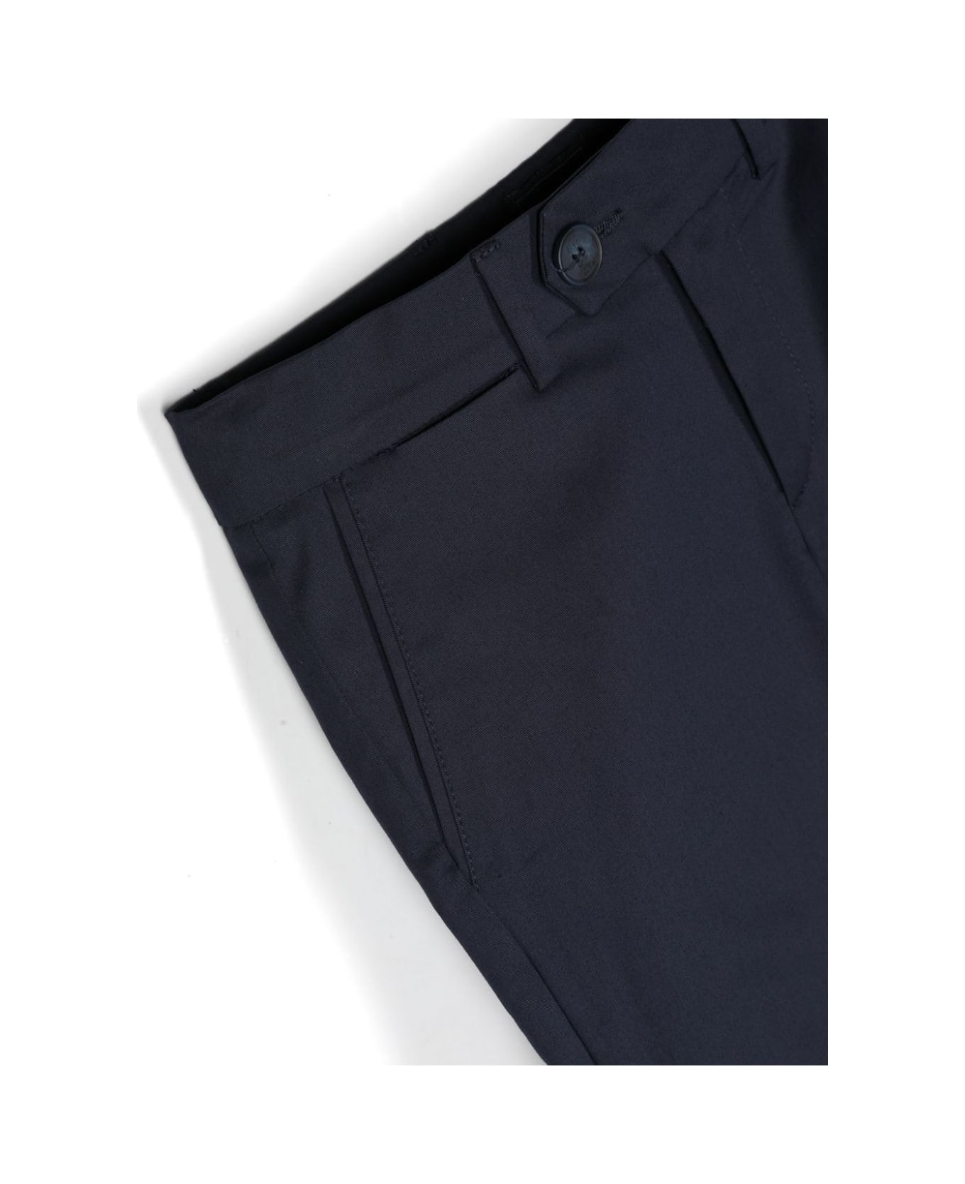 Fay Navy Blue Cotton Blend Tailored Bermuda Shorts - Blue ボトムス