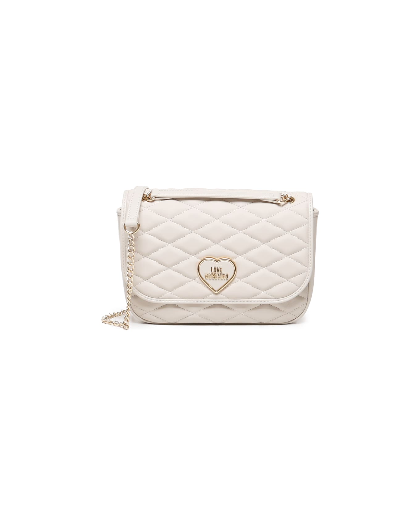 Love Moschino Quilted Shoulder Bag - Ivory