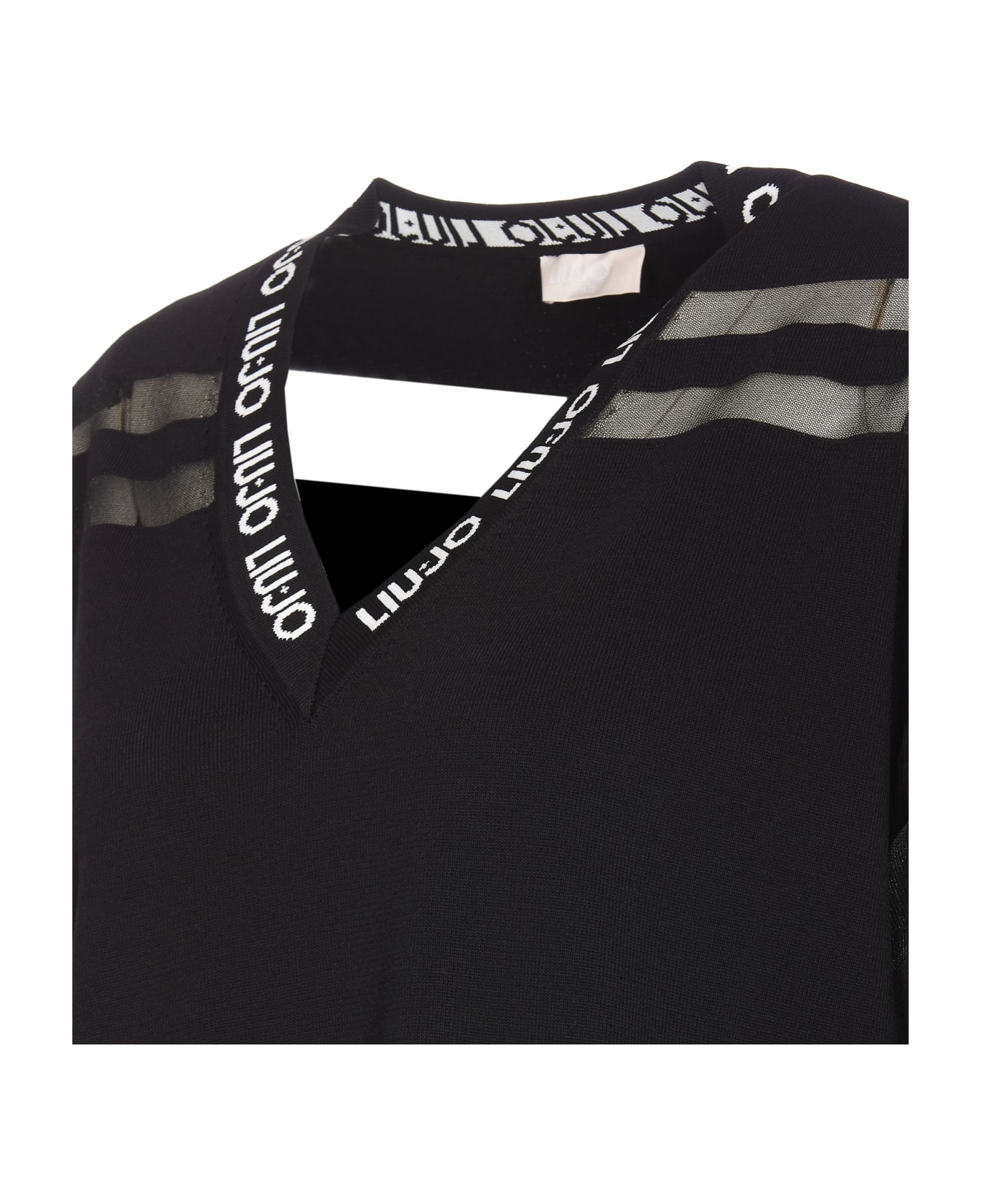 Liu-Jo Logo Sweater - Black ニットウェア