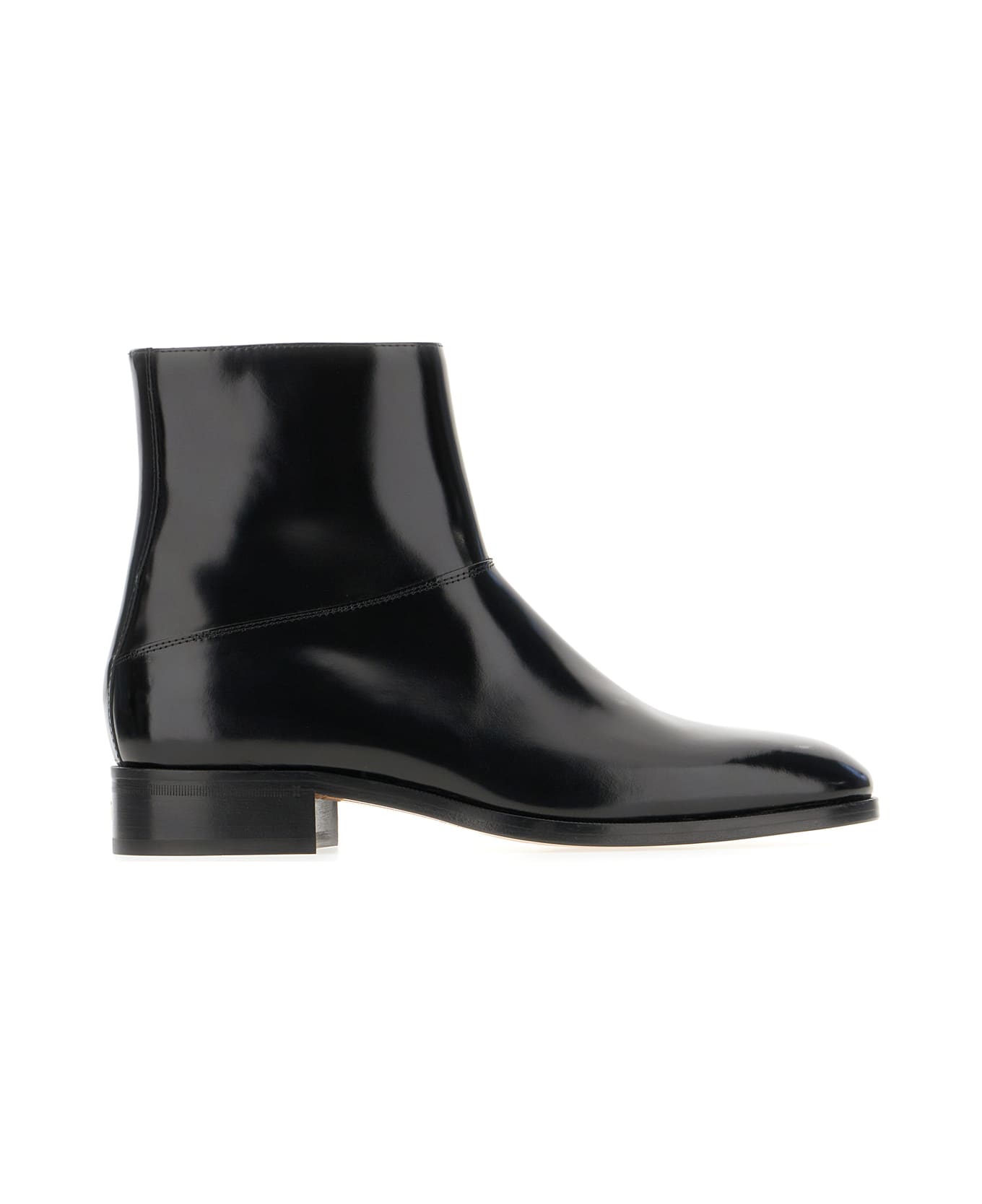 Valentino Garavani Black Leather Ankle Boots - Nero