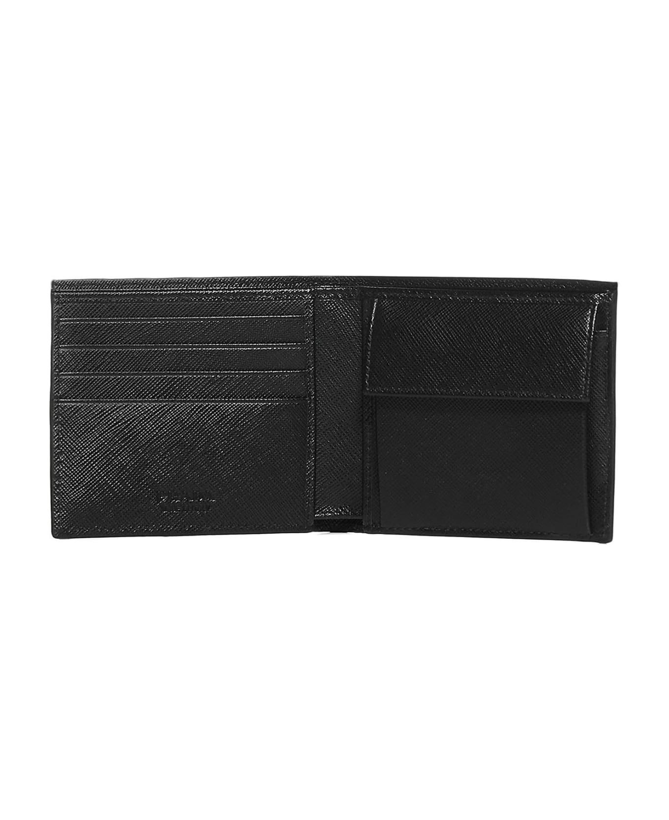 Prada Logo-plaque Saffiano Leather Bifold Wallet - F0002