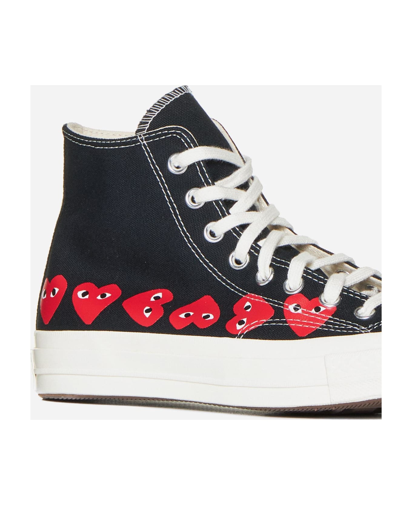 Comme des Garçons X Converse Canvas High-top Sneakers - Black