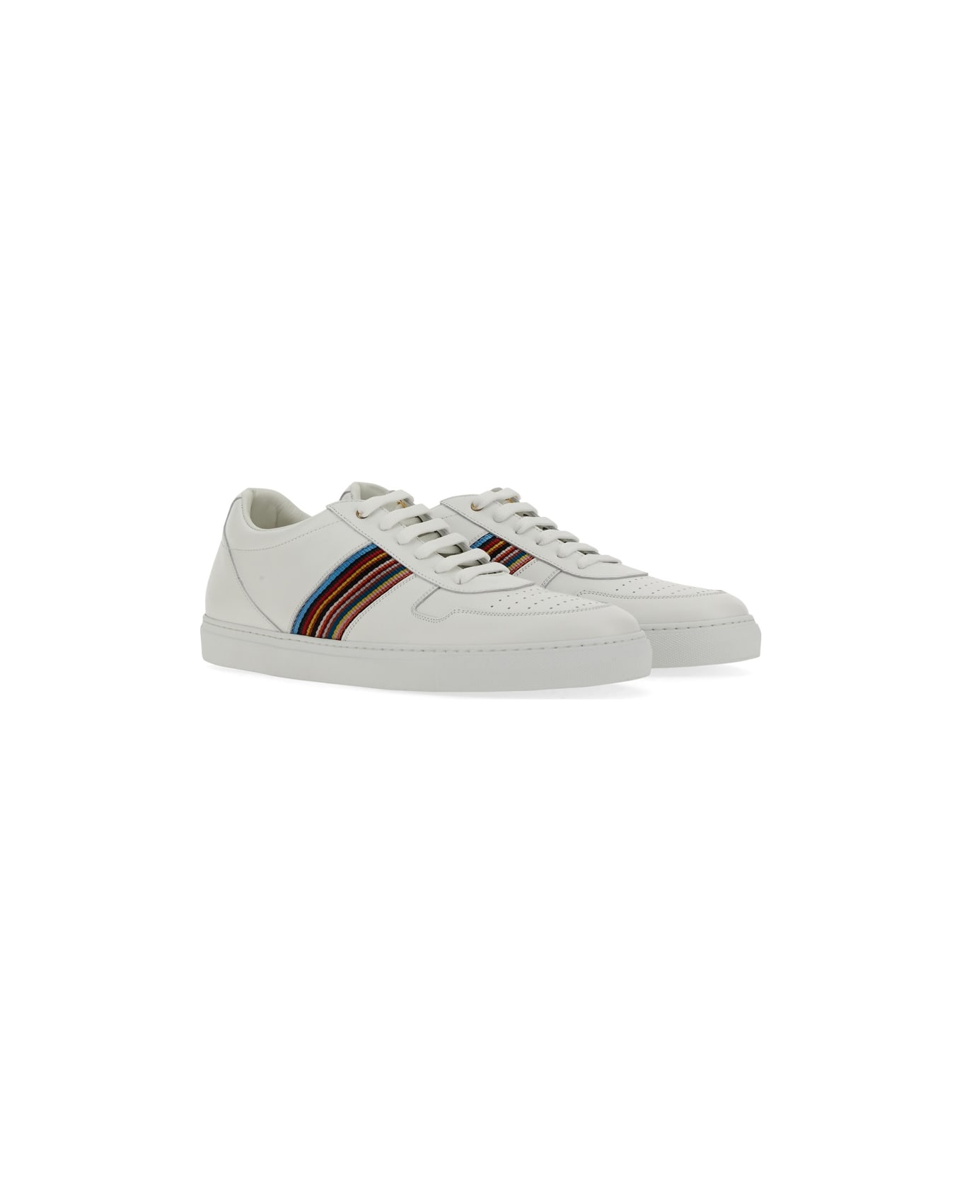Paul Smith Leather Sneaker - WHITE