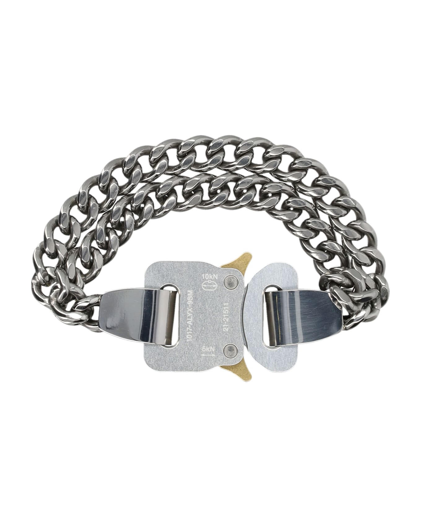 1017 ALYX 9SM Double Chain Buckle Bracelet - SILVER