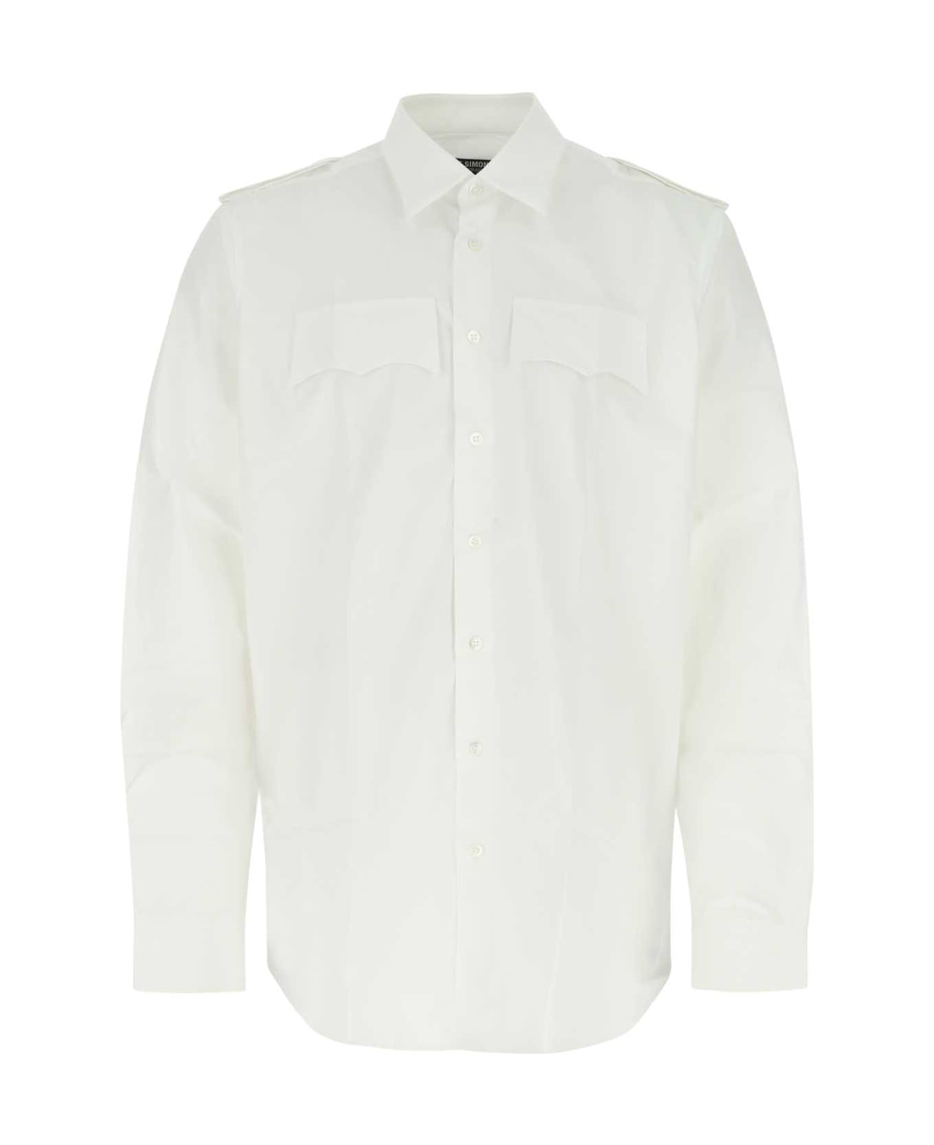 Raf Simons White Poplin Oversize Shirt - 0010 シャツ