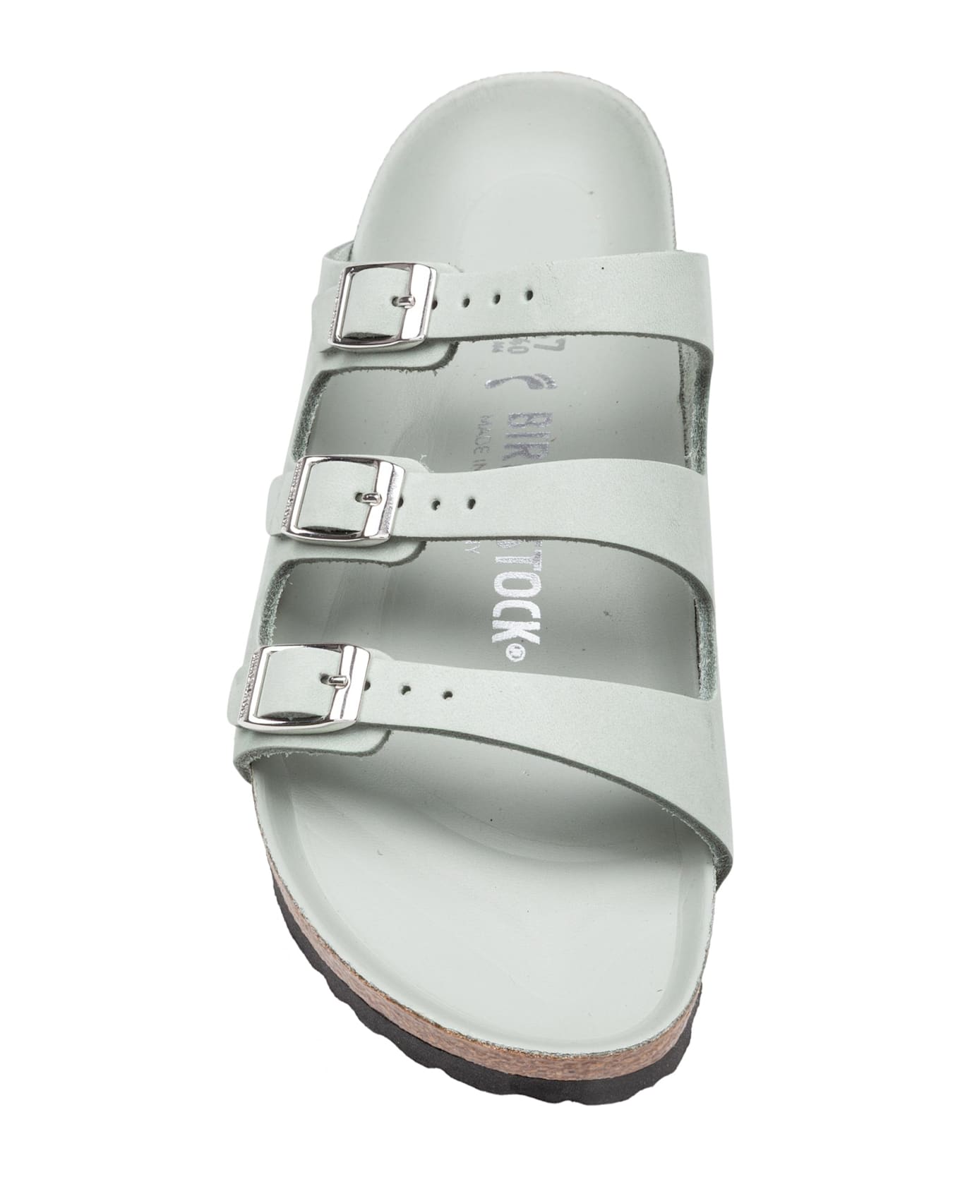 Birkenstock Sandalo Florida In Pelle Colore Verde Salvia