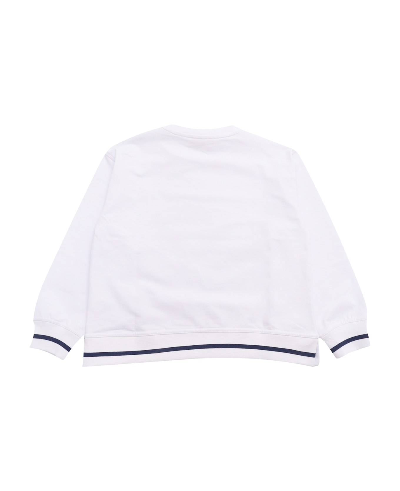 Monnalisa Crew Neck Sweater - WHITE