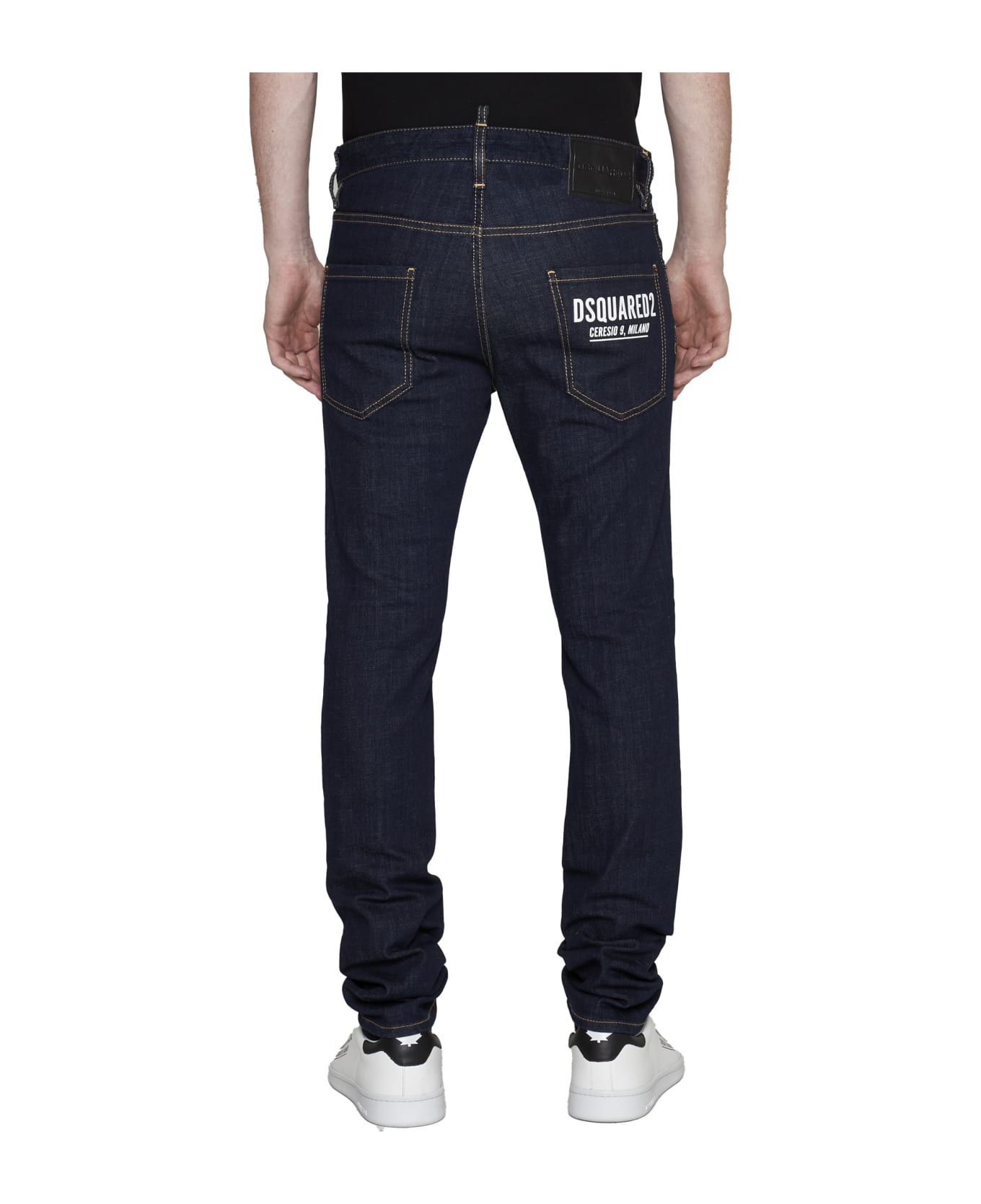 Dsquared2 Cool Guy Jeans In Dark Rinse Wash - Blue Navy デニム