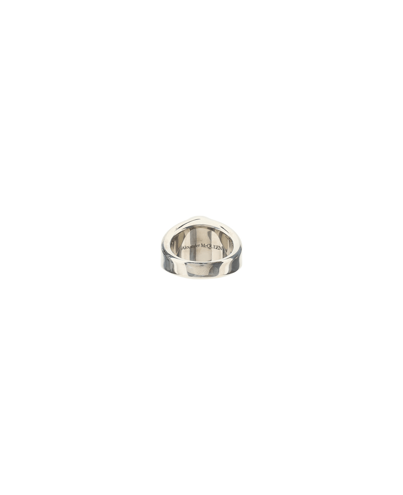 Alexander McQueen Skull Ring - A.silver