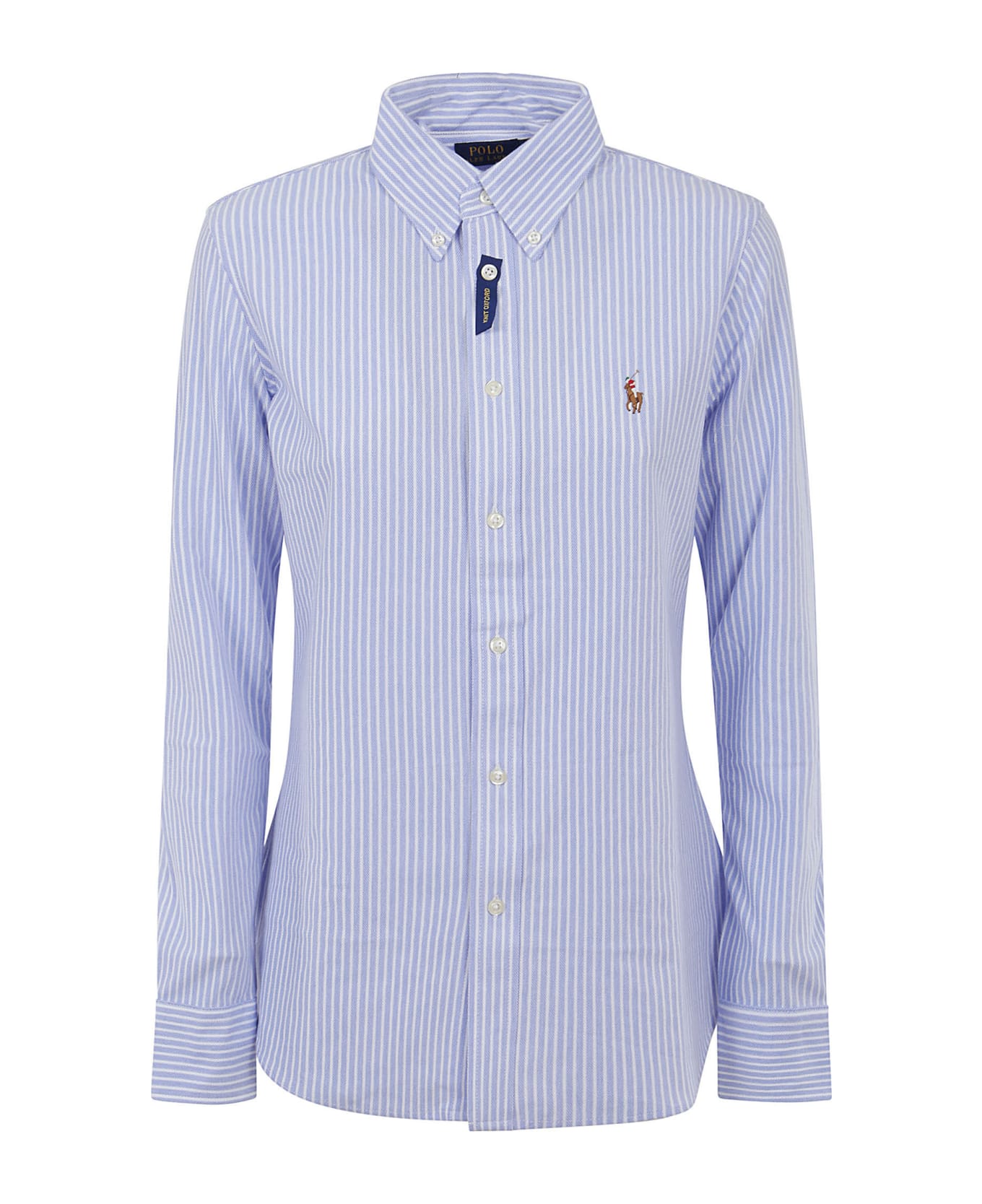 Ralph Lauren Striped Long-sleeve Shirt - Harbor Island Blue White