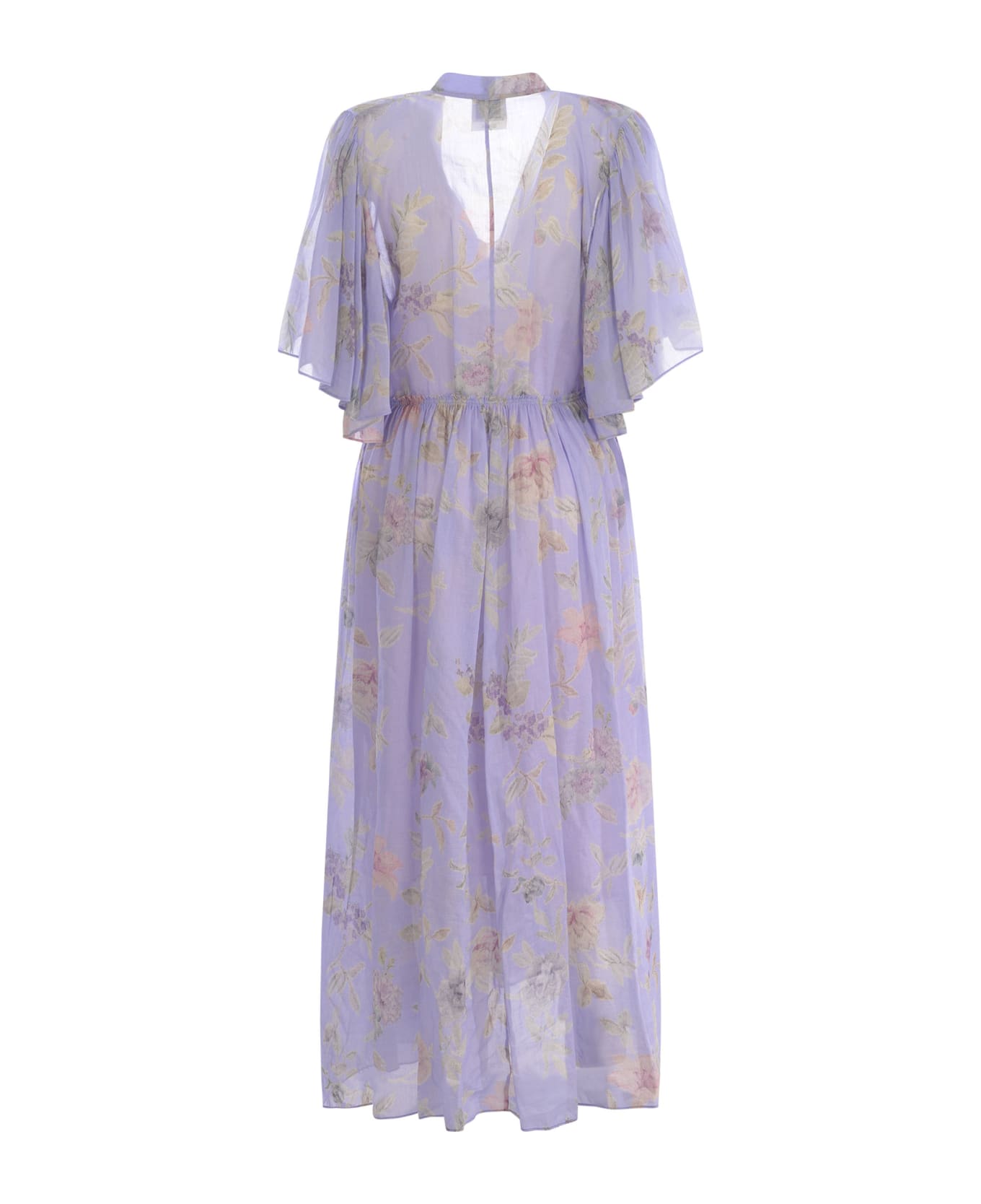Forte_Forte Dress Forte Forte "kiss From A Rose" In Cotton And Silk Voile - Glicine ワンピース＆ドレス